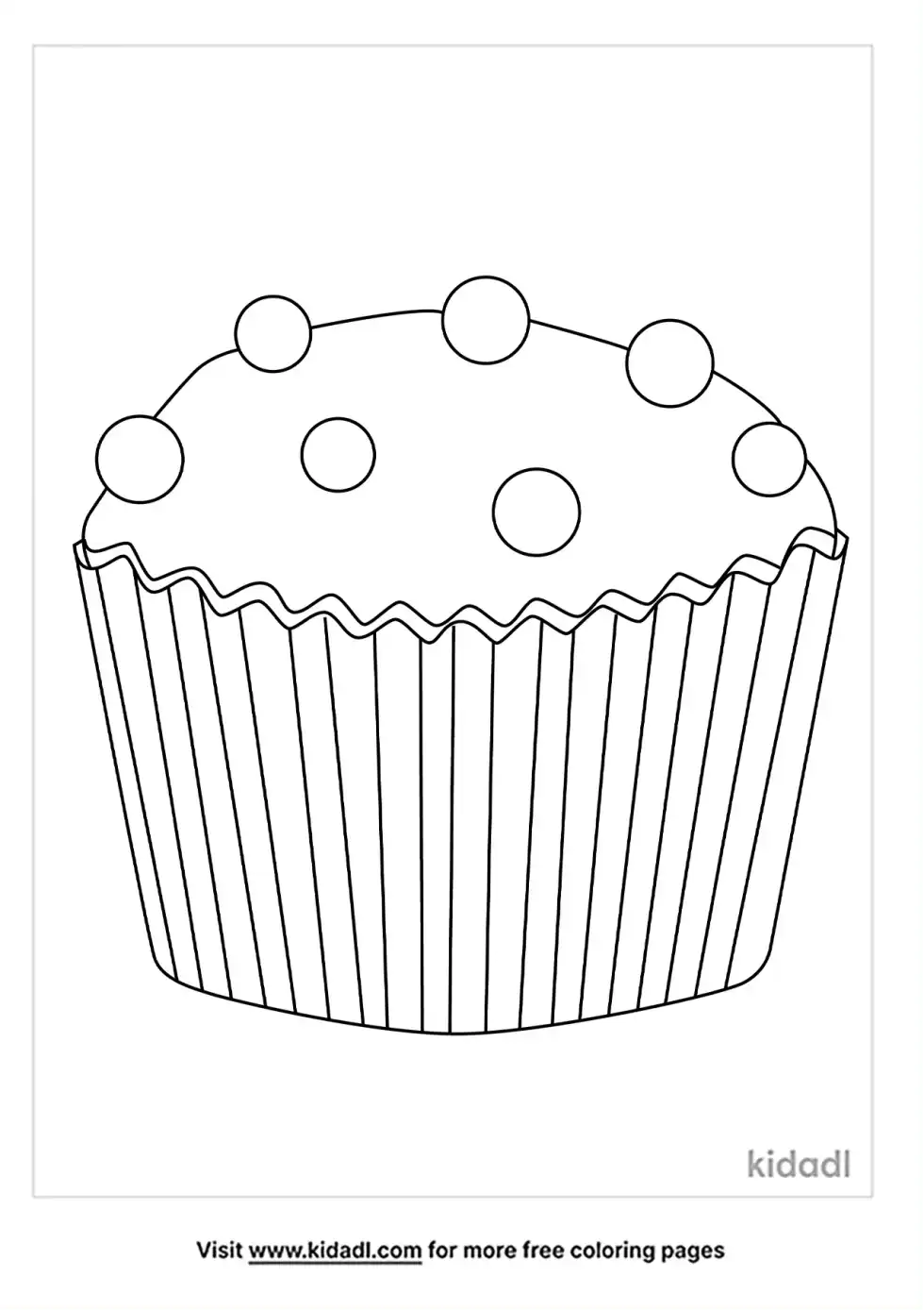 Blueberry Muffin Coloring Page