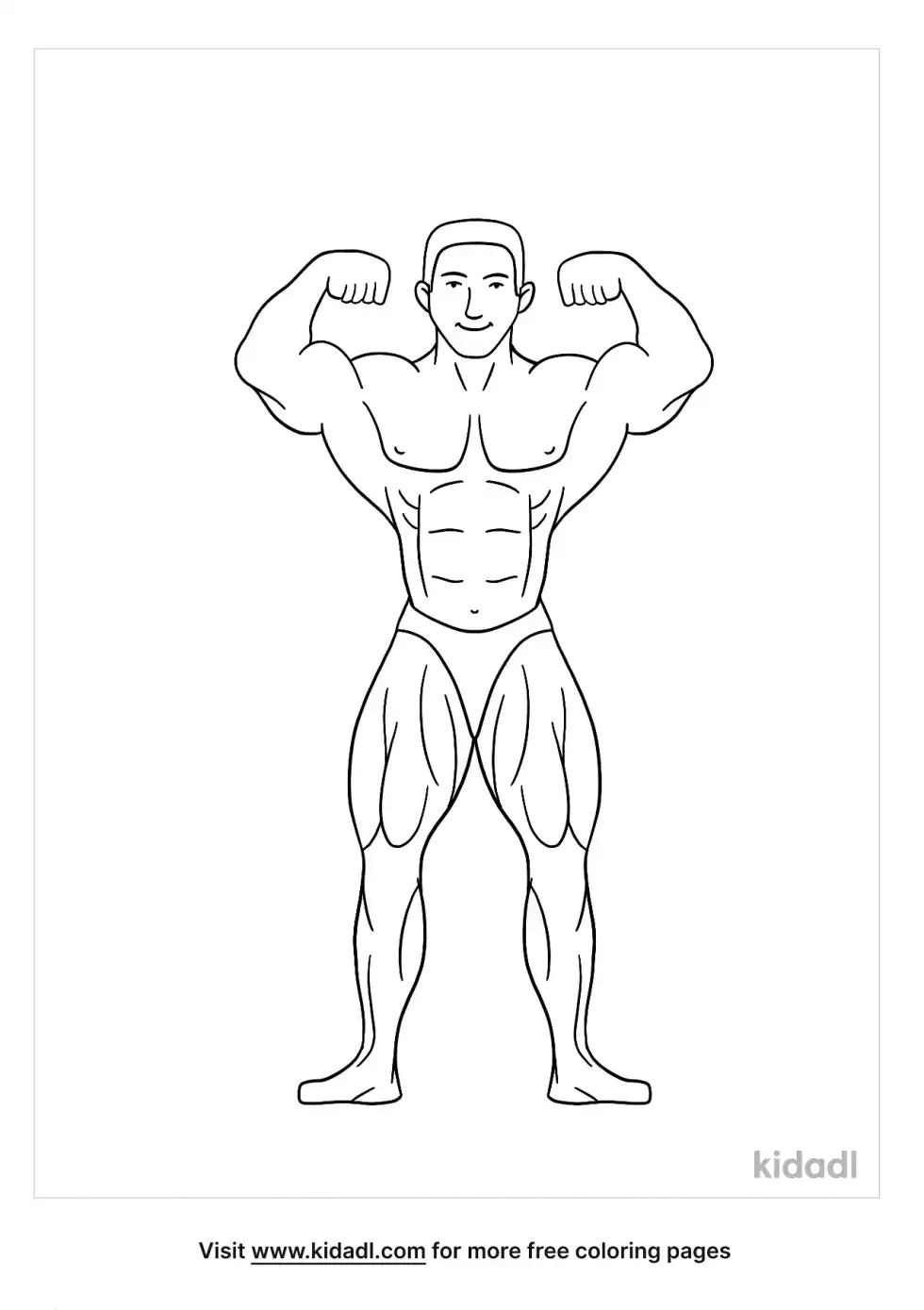 Bodybuilder Coloring Page