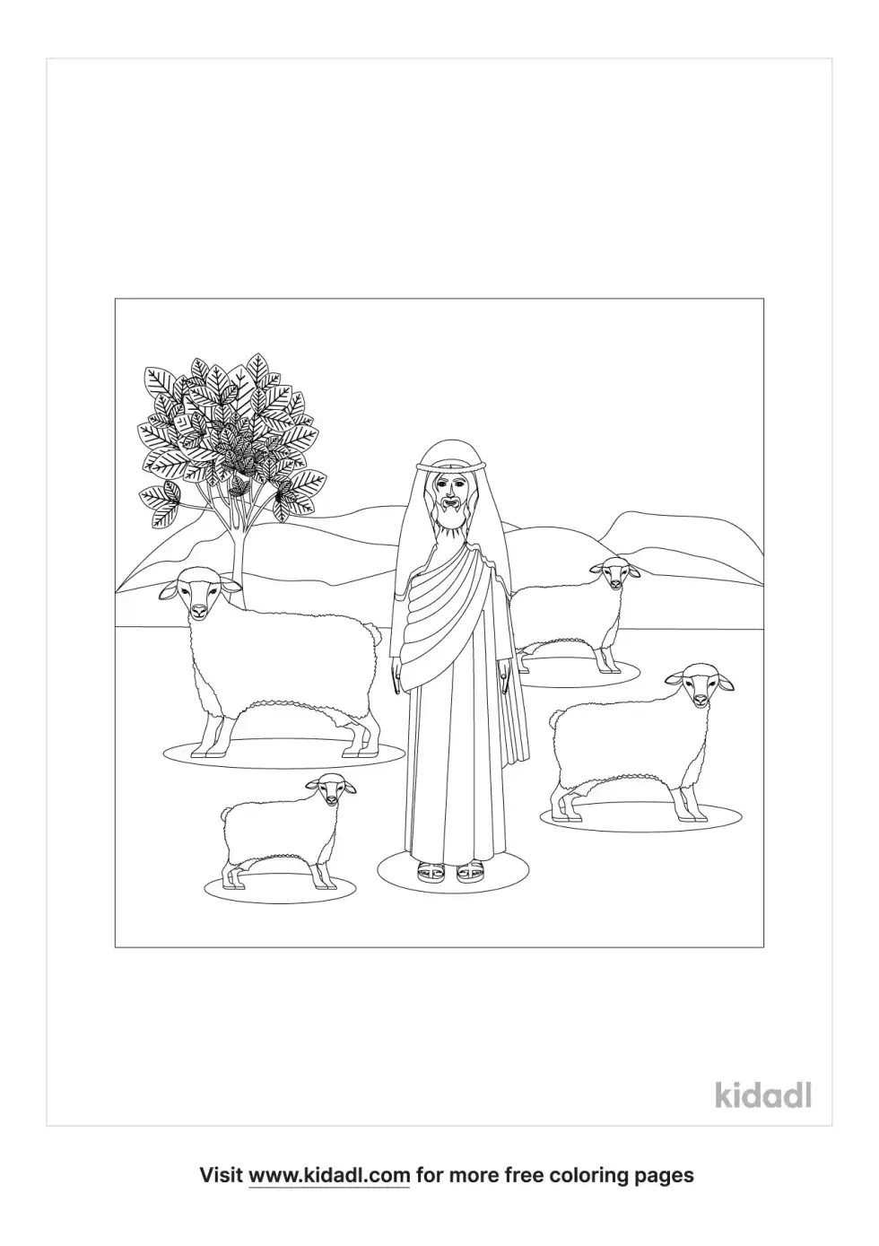 God Is A Shepherd Coloring Page
