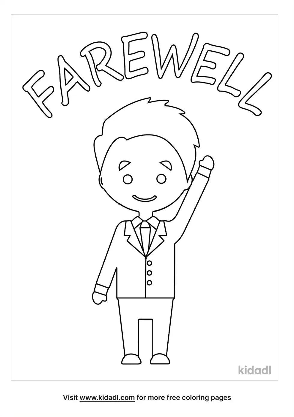 Farewell Coloring Page
