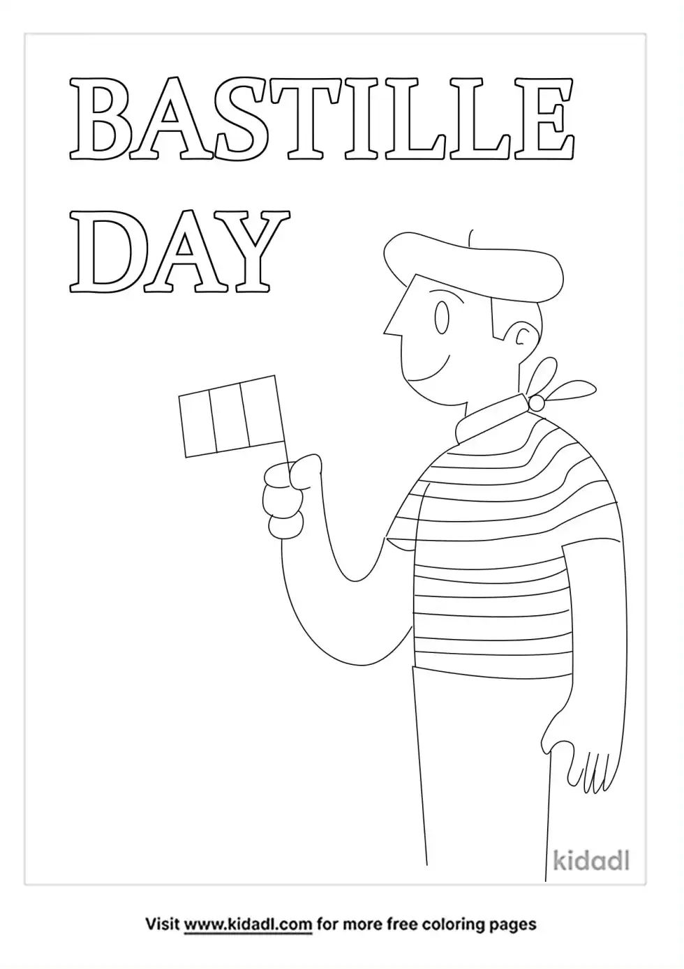Bastille Day Coloring Page