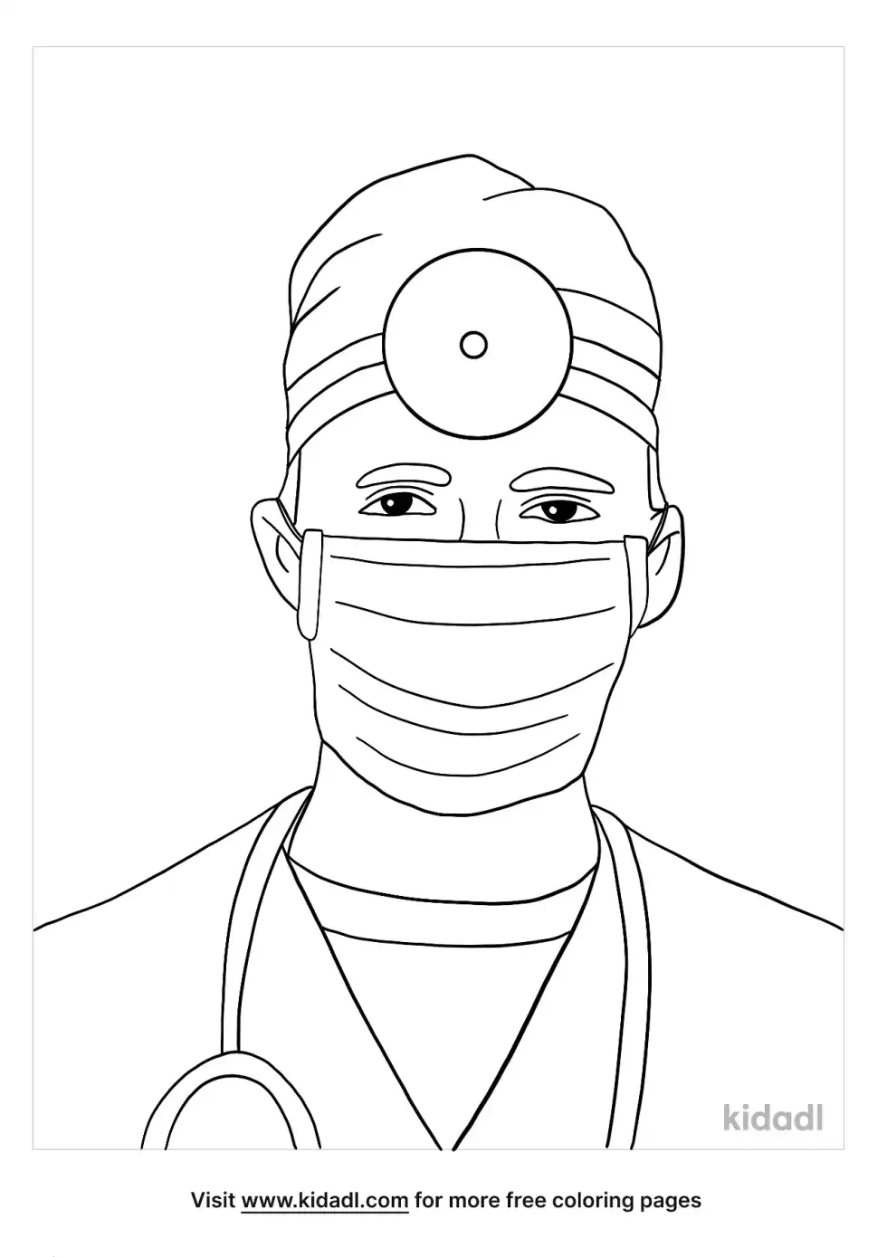 Doctor Face Coloring Page