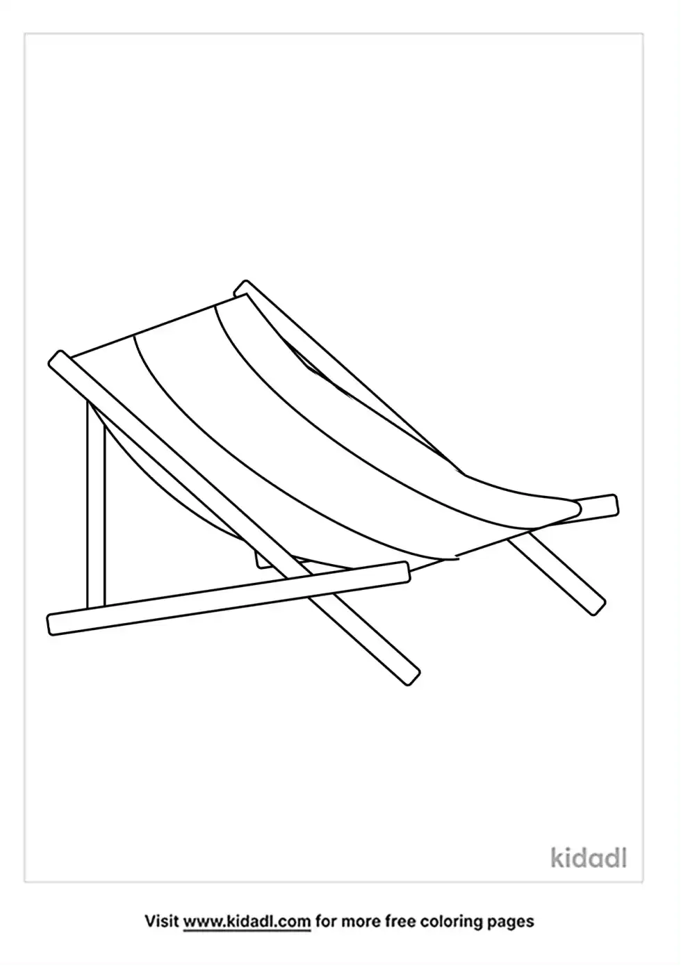 Beach Chair Coloring Page