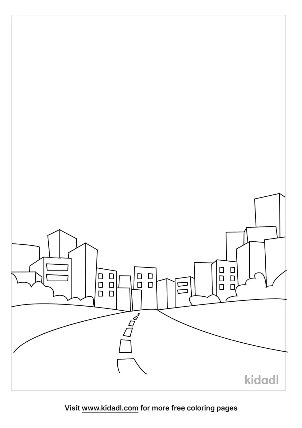 Town Coloring Page