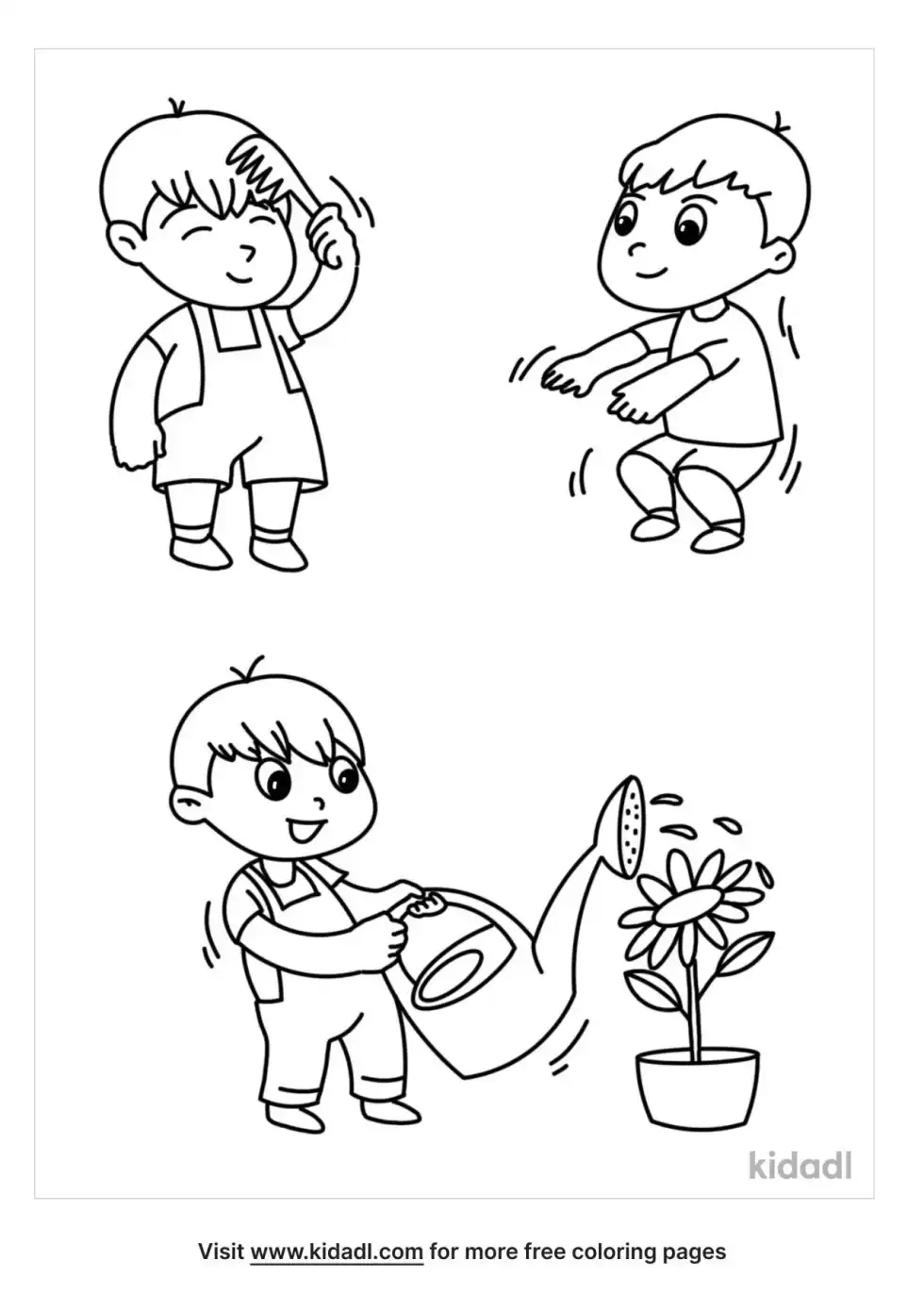 Things To Do In The Day Coloring Page