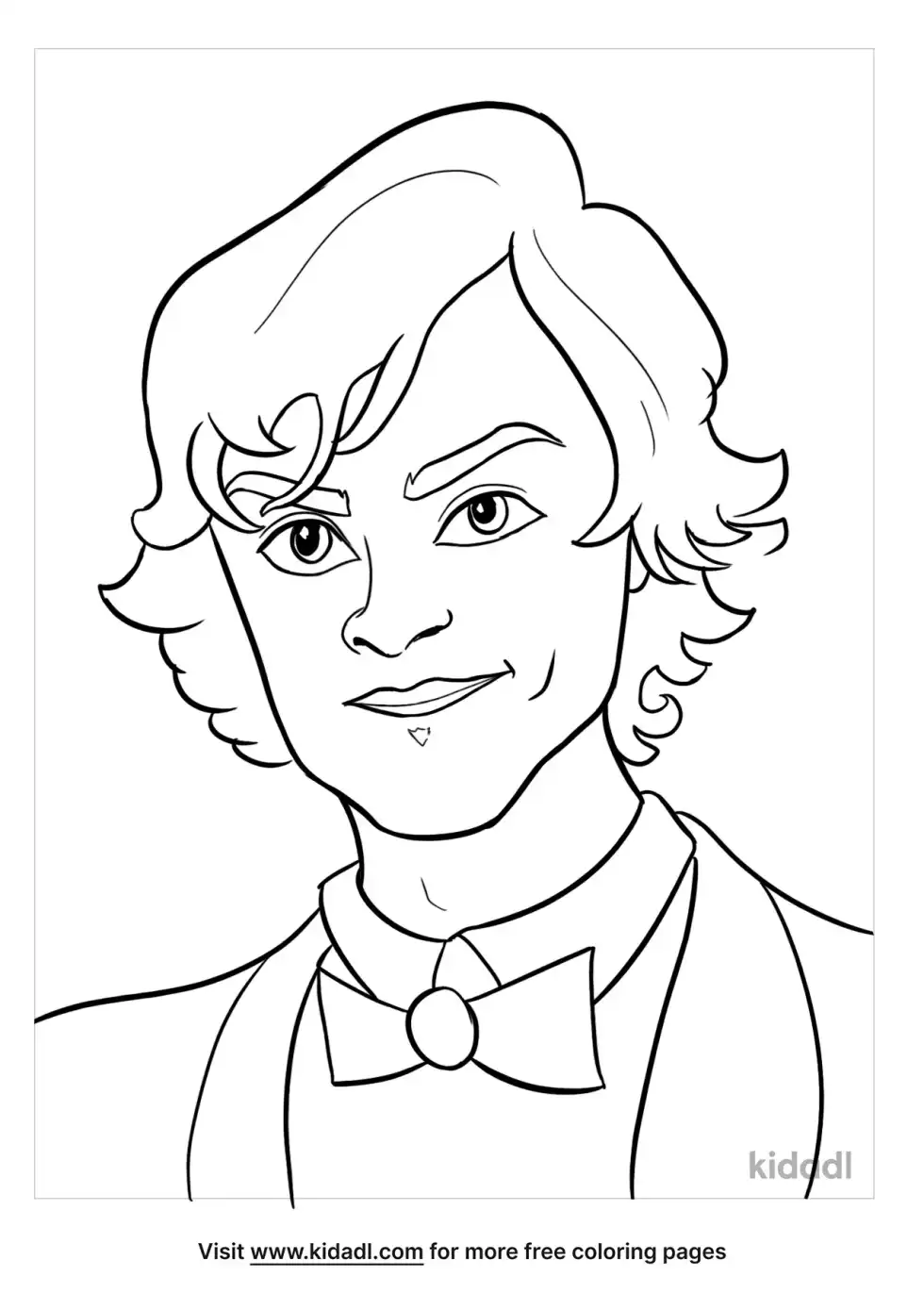 Evan Peters Coloring Page
