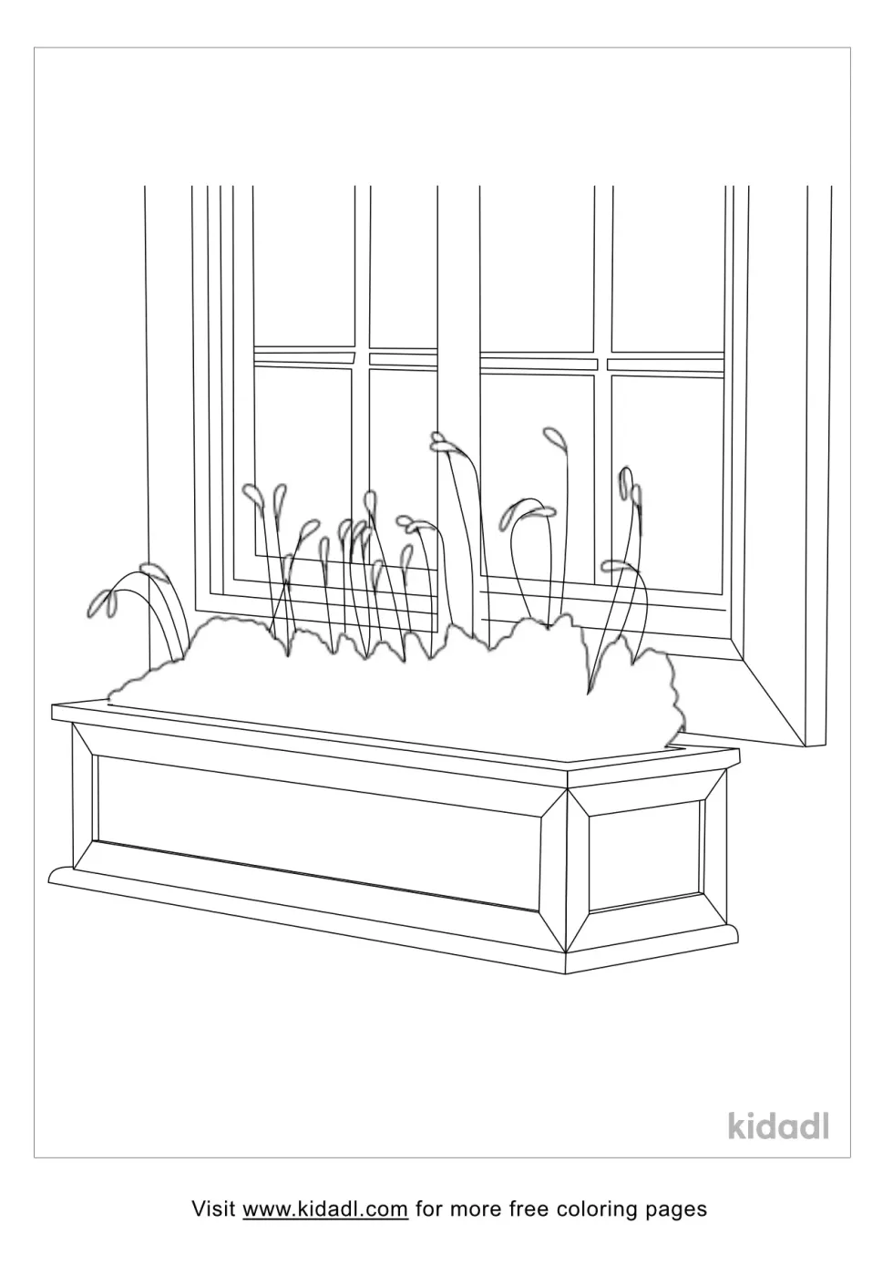 Window Box Coloring Page