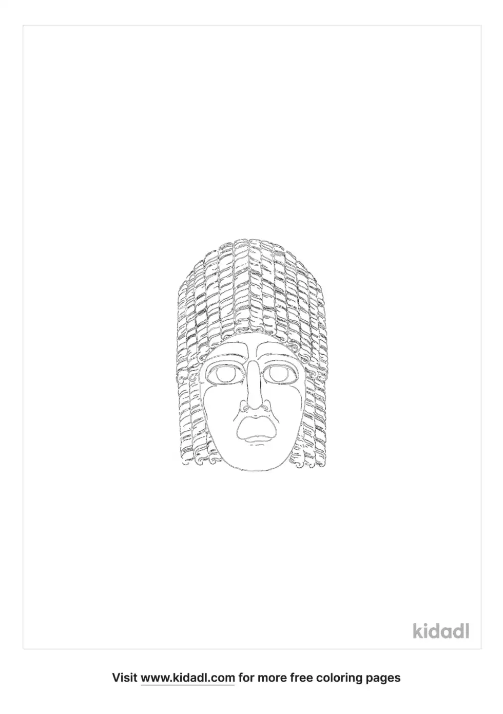 Ancient Rome Mask Coloring Page