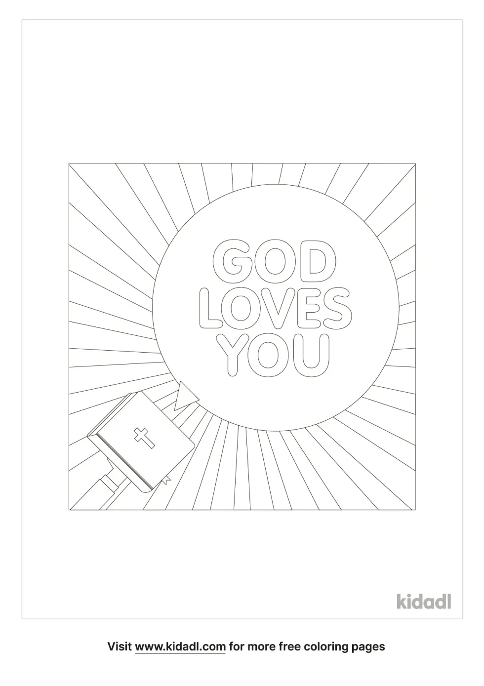 The Length Of God's Love Is Forever Coloring Page