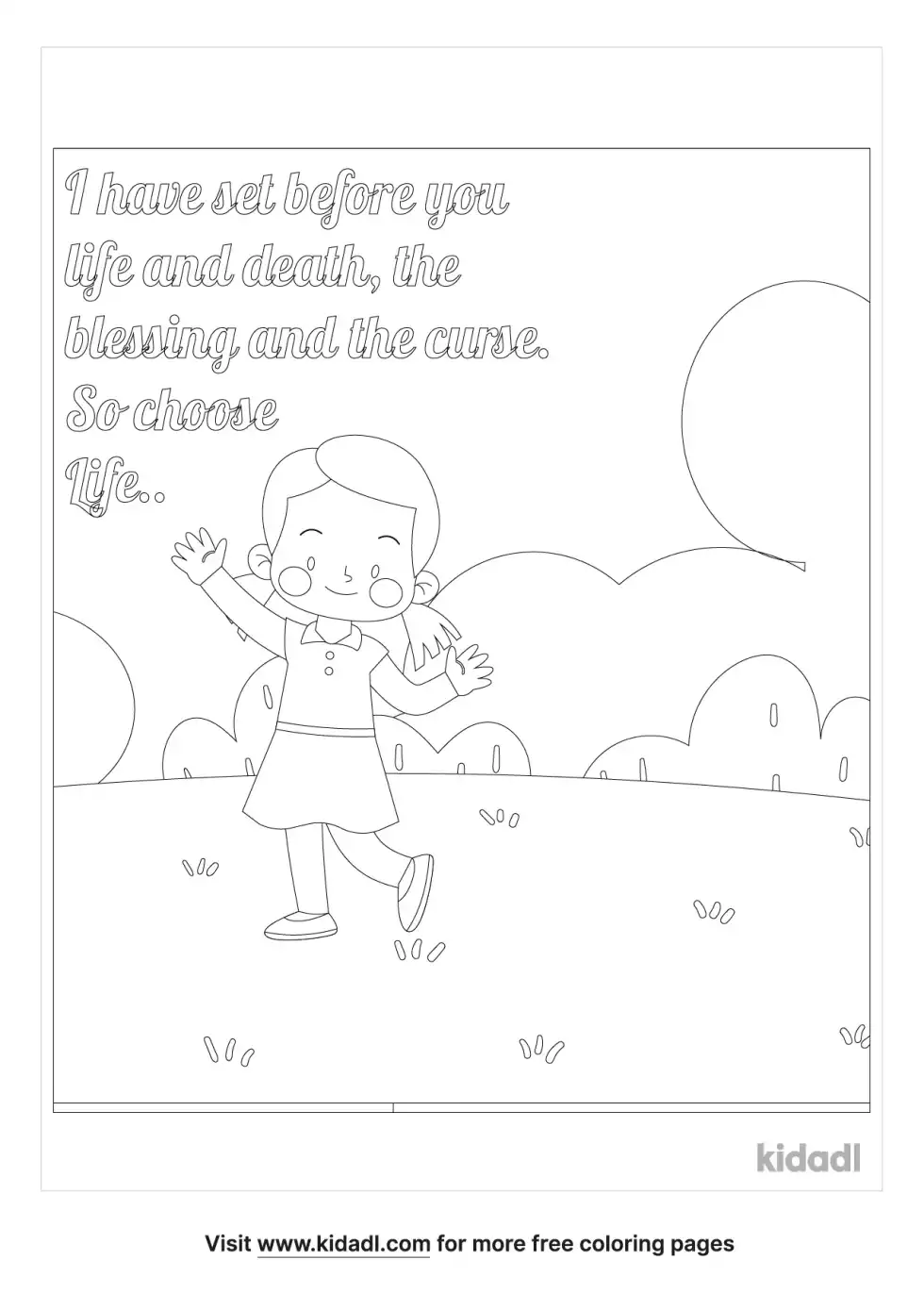 Deuteronomy 30:19 Coloring Page