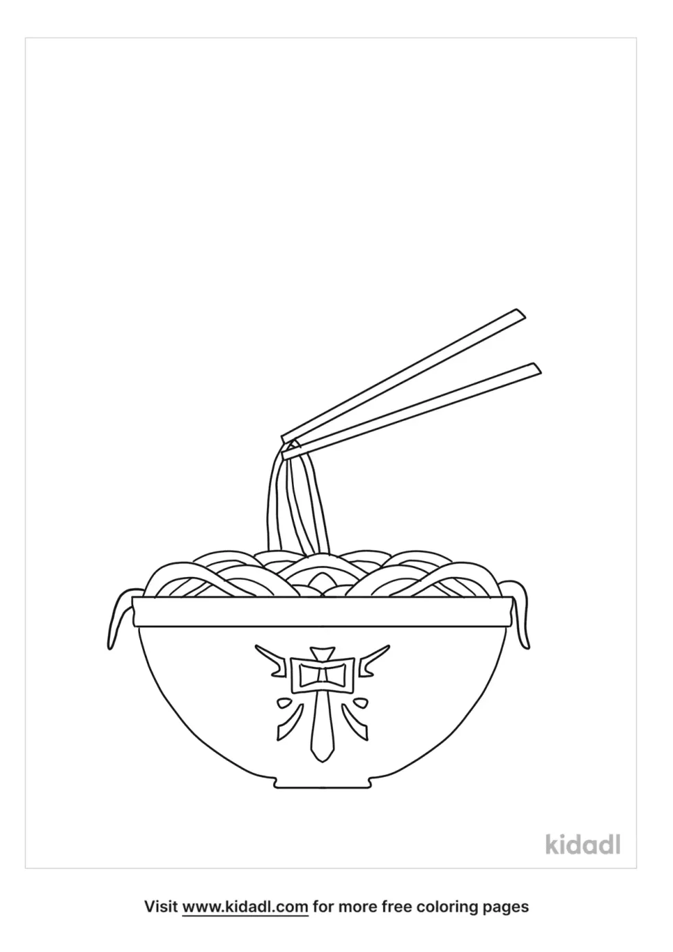 Chinese Noodles Coloring Page