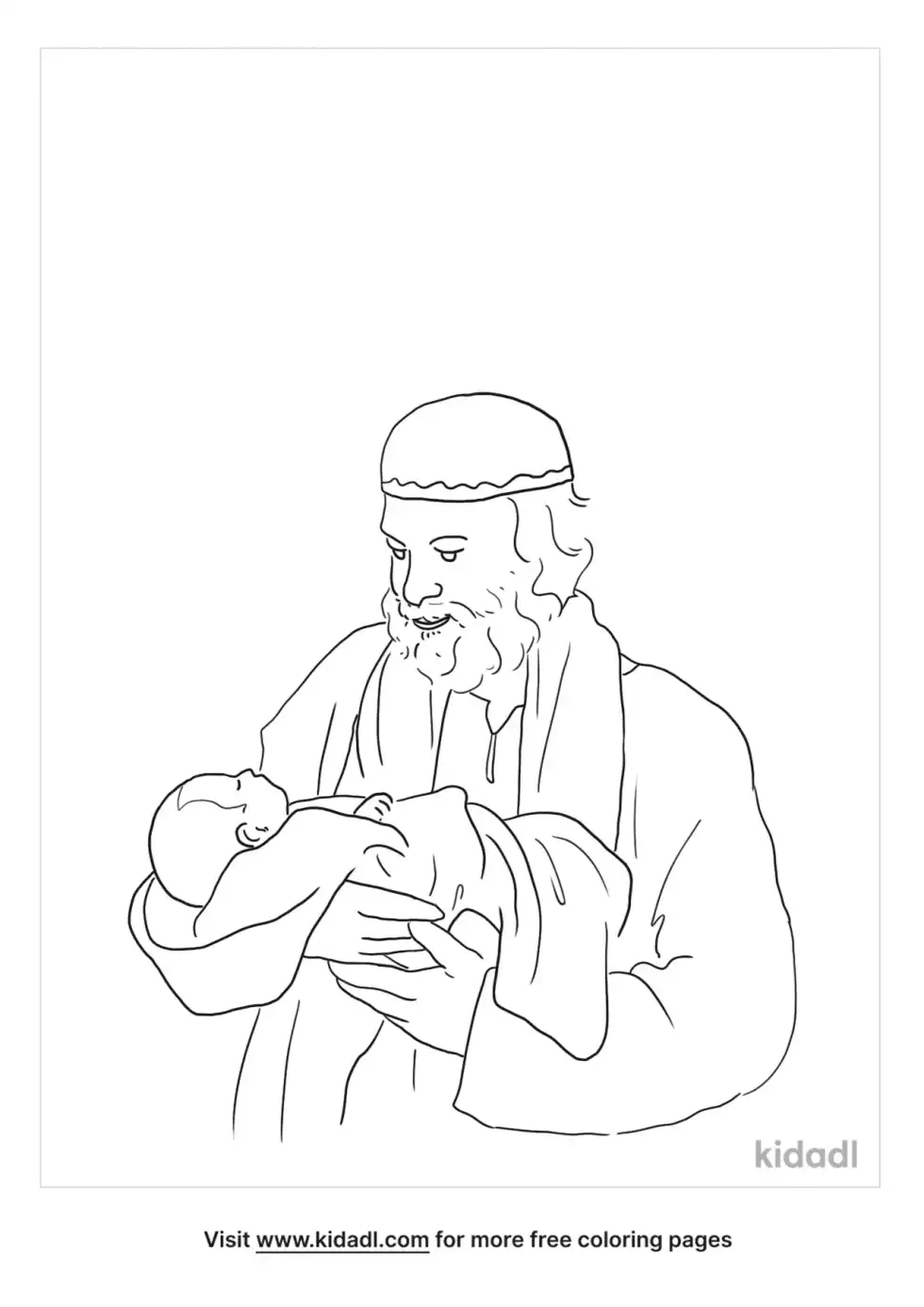Zechariah Can't Speak Coloring Page