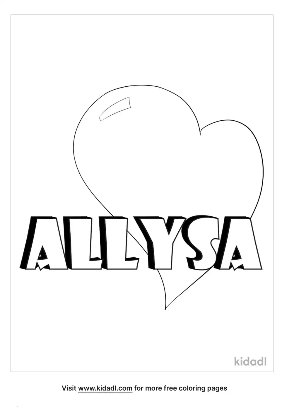 Allysa Coloring Page