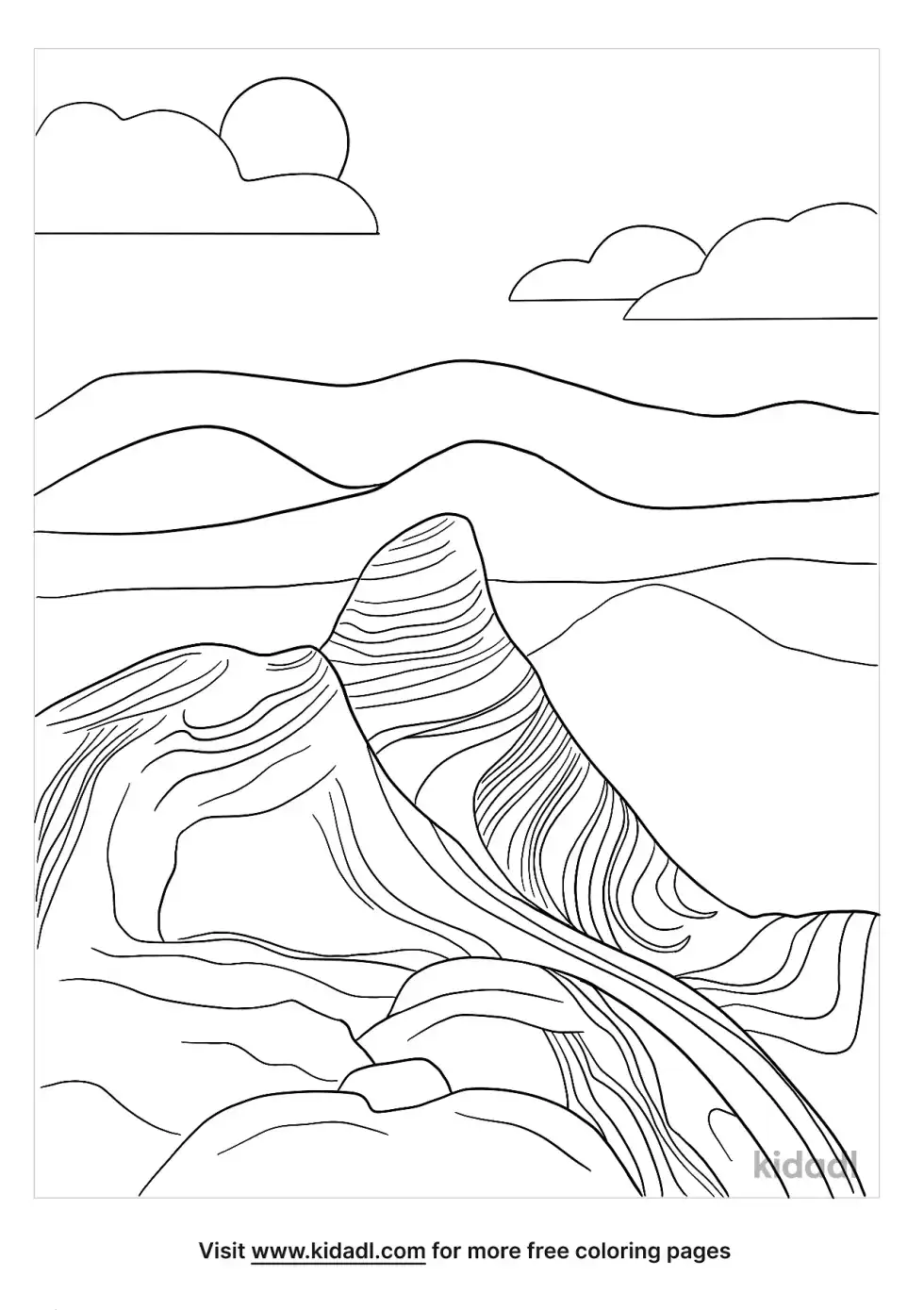 Landscape Valley Of Fire State Park Nevada Coloring Page