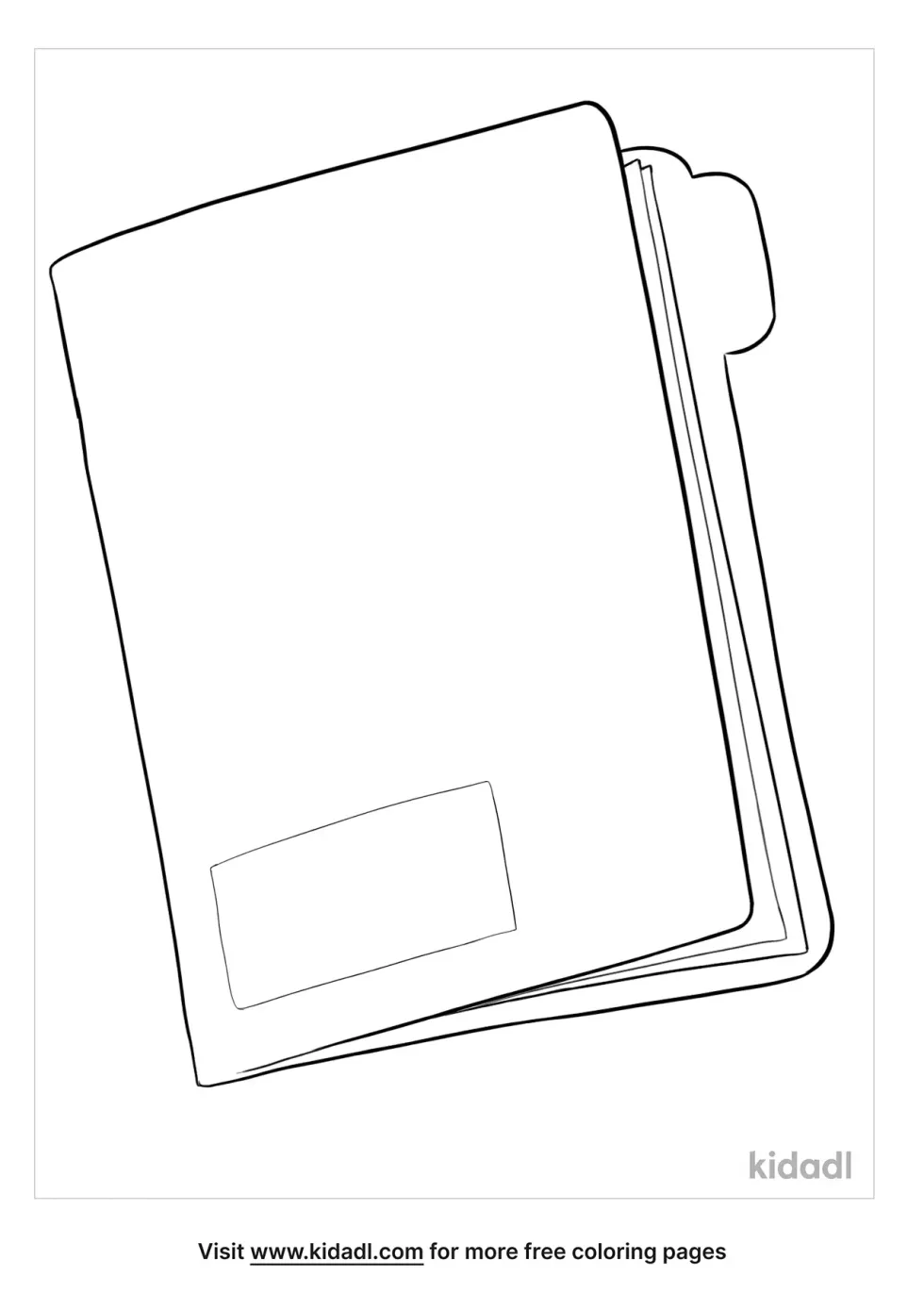 Folder Coloring Page