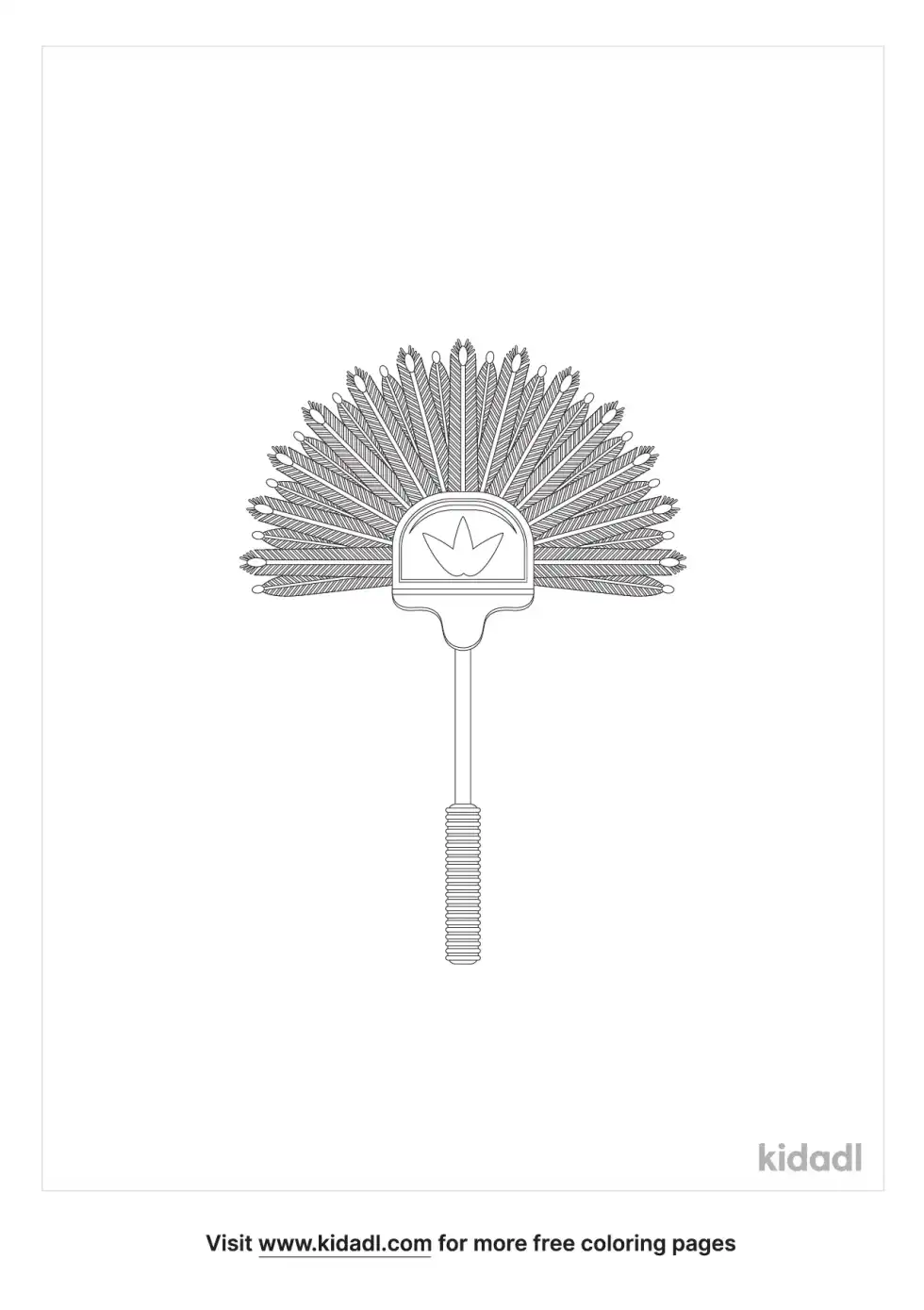 Ancient Egyptian Fan Coloring Page