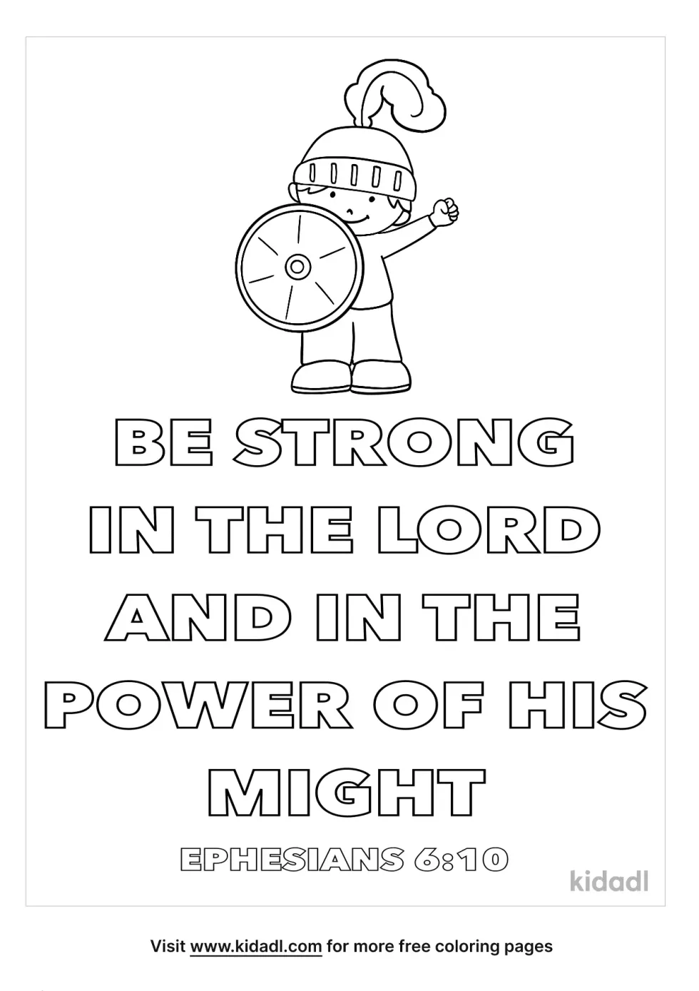 Be Strong In The Lord Coloring Page