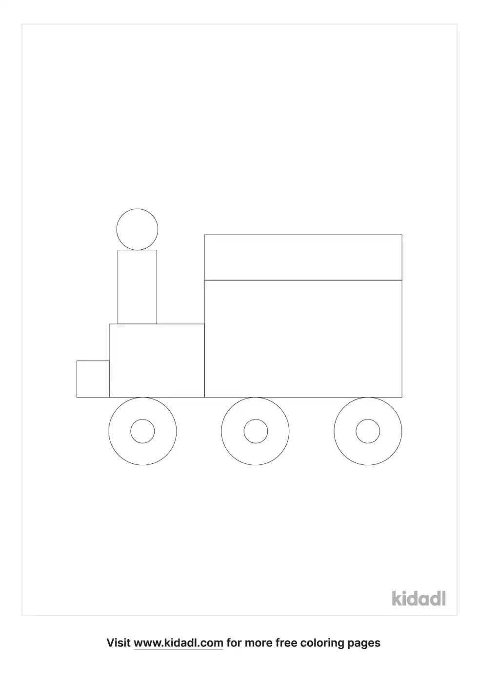 Train Template Coloring Page