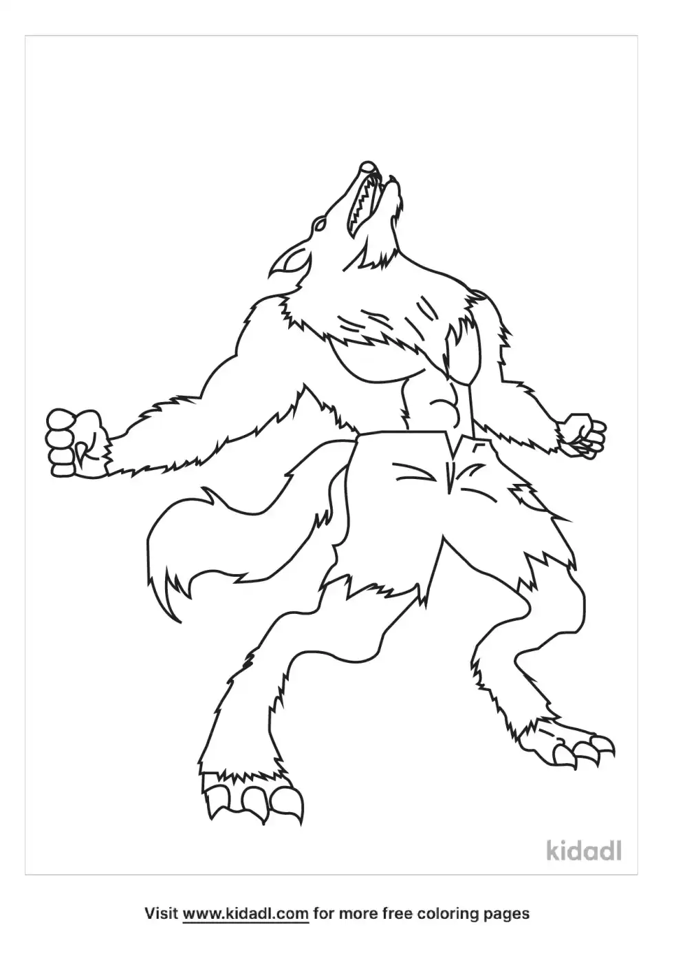 Wolfman Coloring Page
