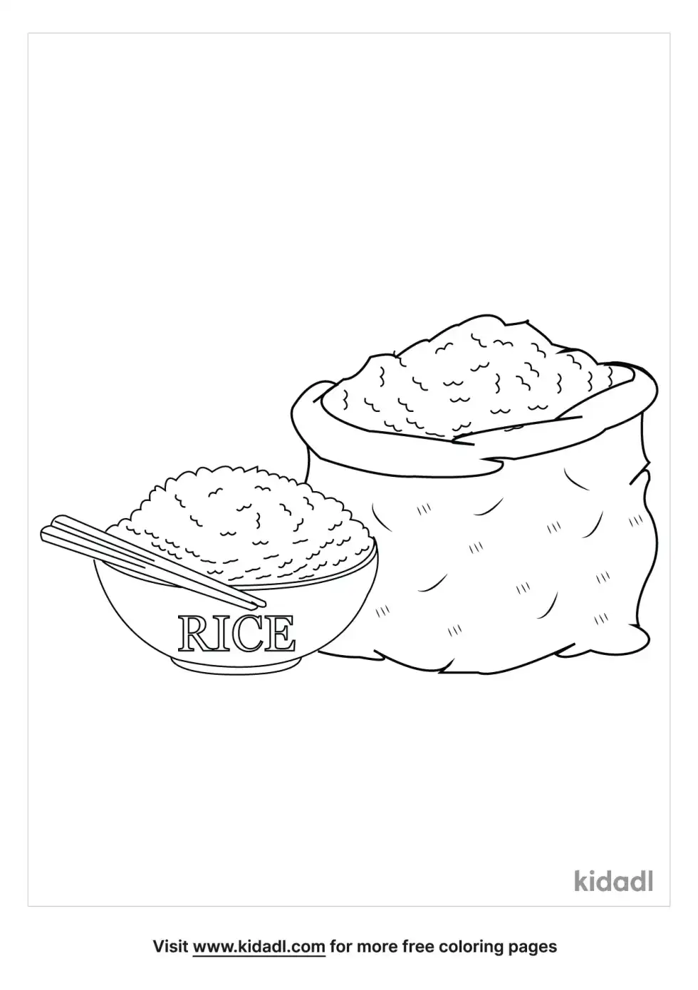 Rice Coloring Page