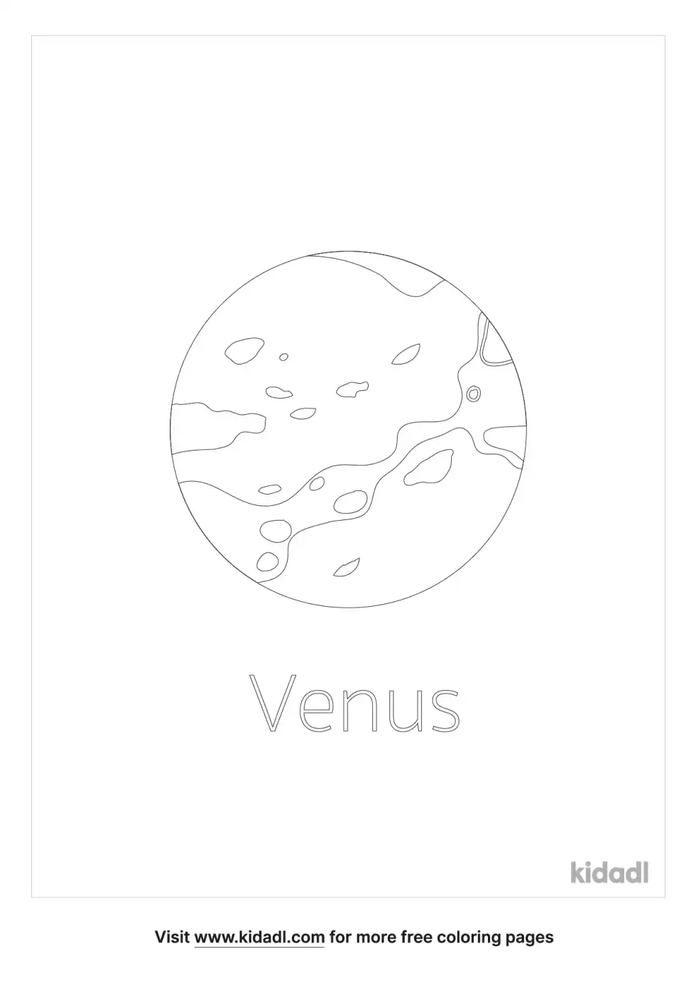 Structure Of Planet Venus Coloring Page