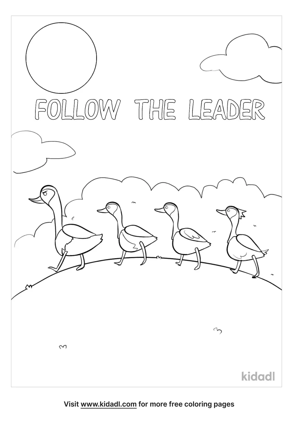 Follow The Leader Coloring Page