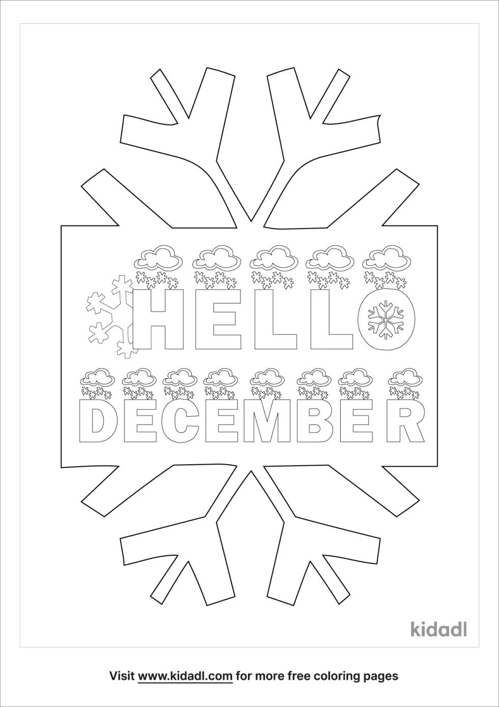 Hello December Snowflake