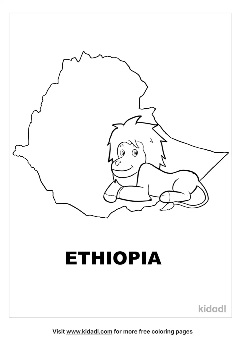 Ethiopia Coloring Page