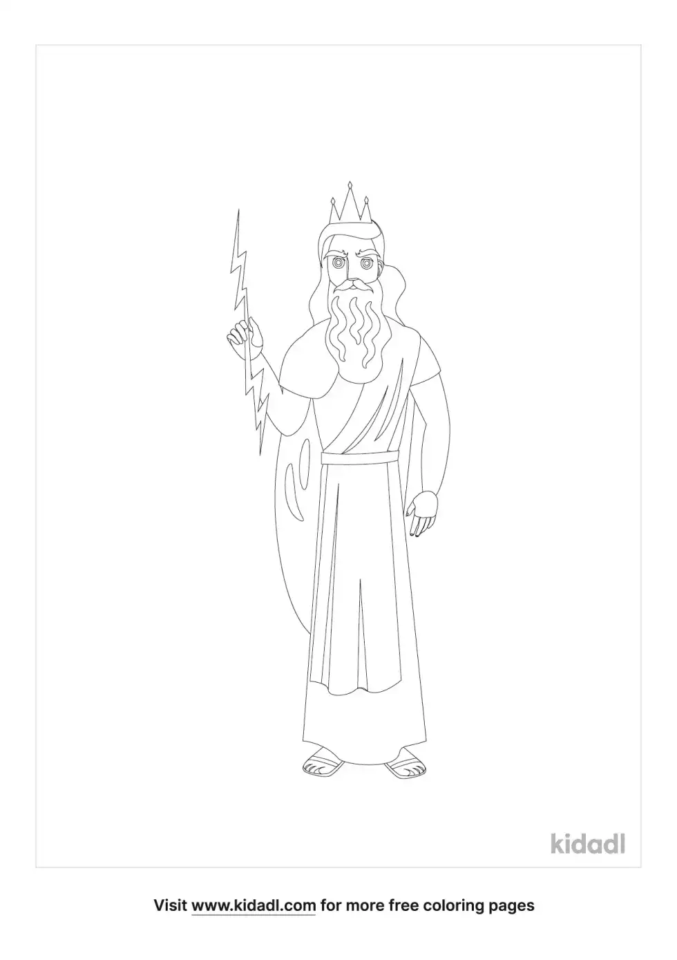 Saturn Ruler Of The Roman Gods Coloring Page