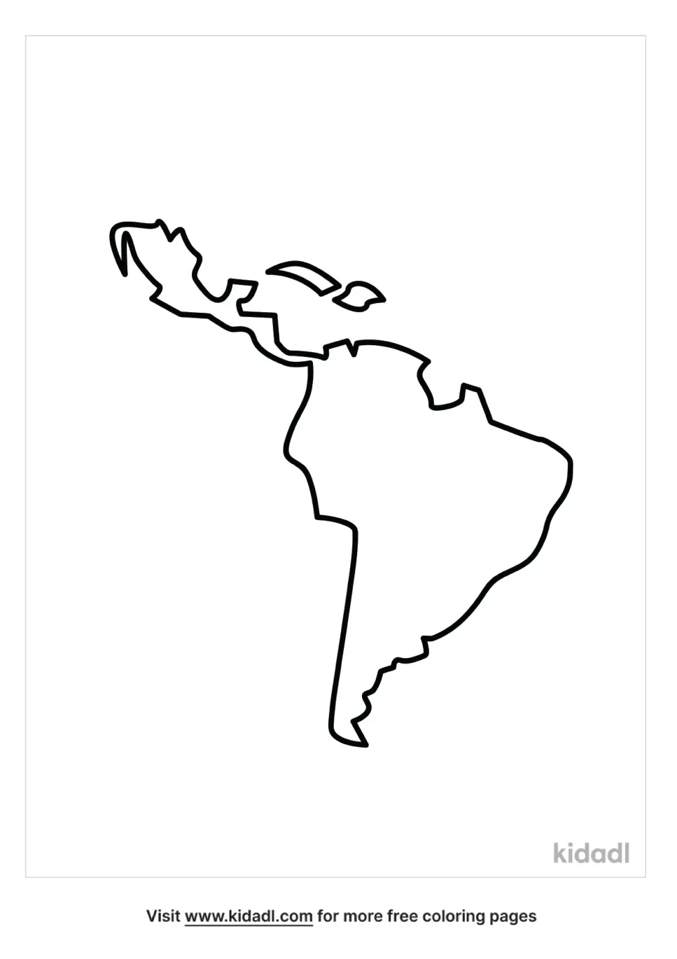 Latin America Coloring Page