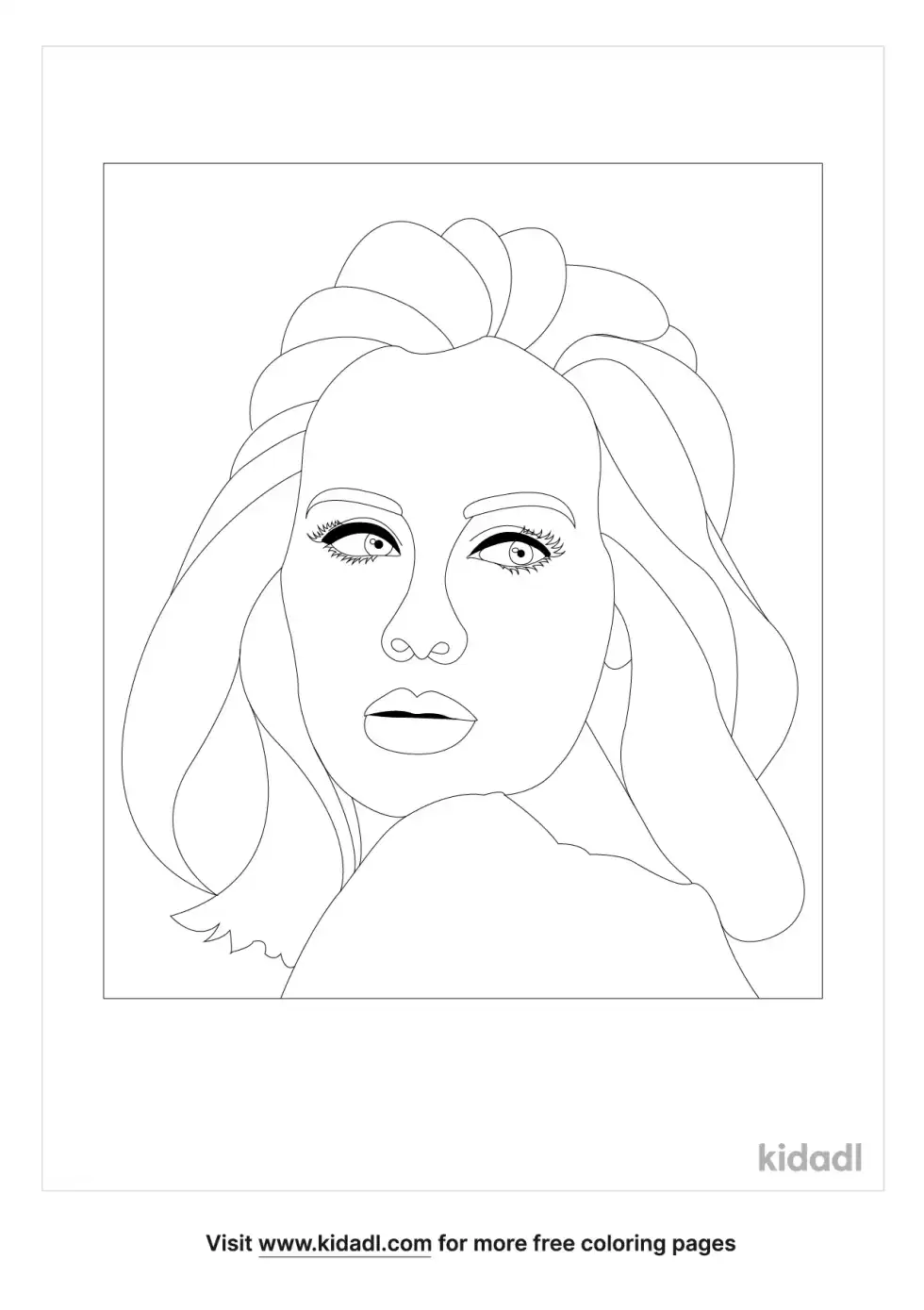 Adele Coloring Page