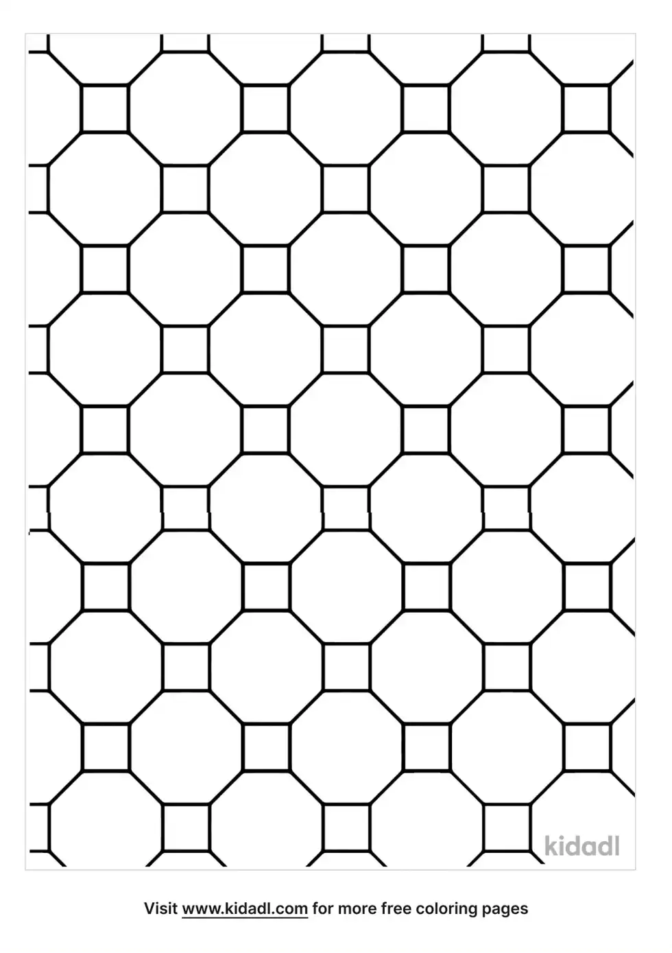 Tessellating Octagons Coloring Page