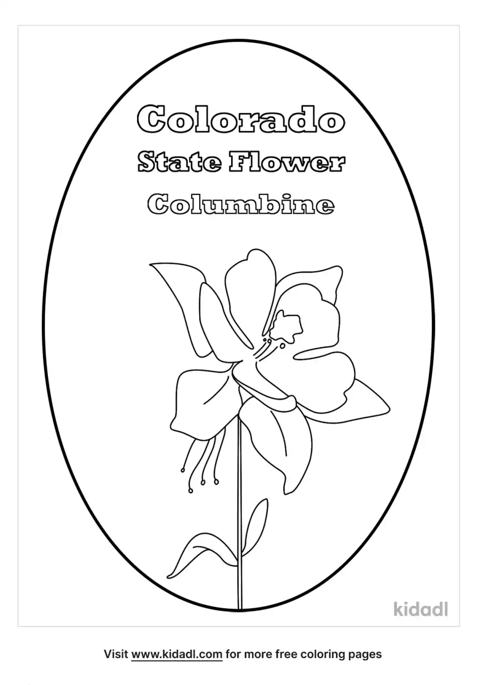 Colorado State Flower Coloring Page
