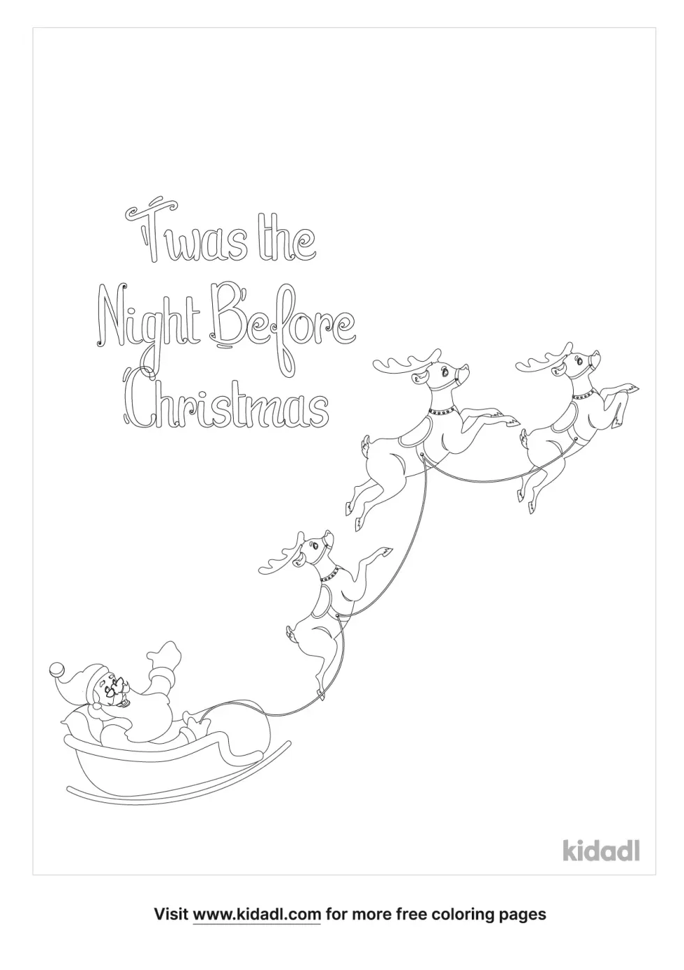 Twas The Night Before Christmas Coloring Page