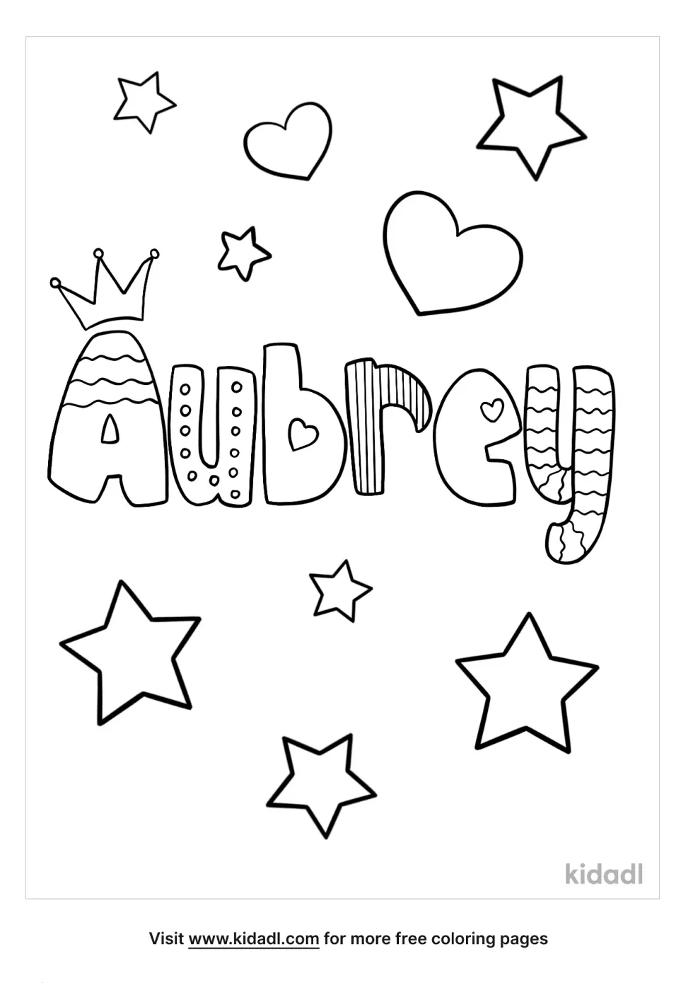 Aubrey Name Coloring Page