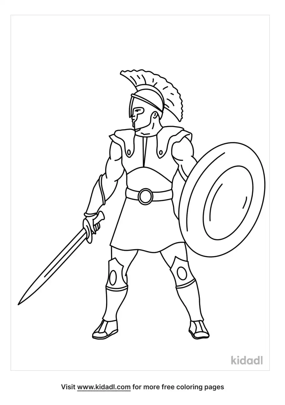 Greek Warriors Coloring Page