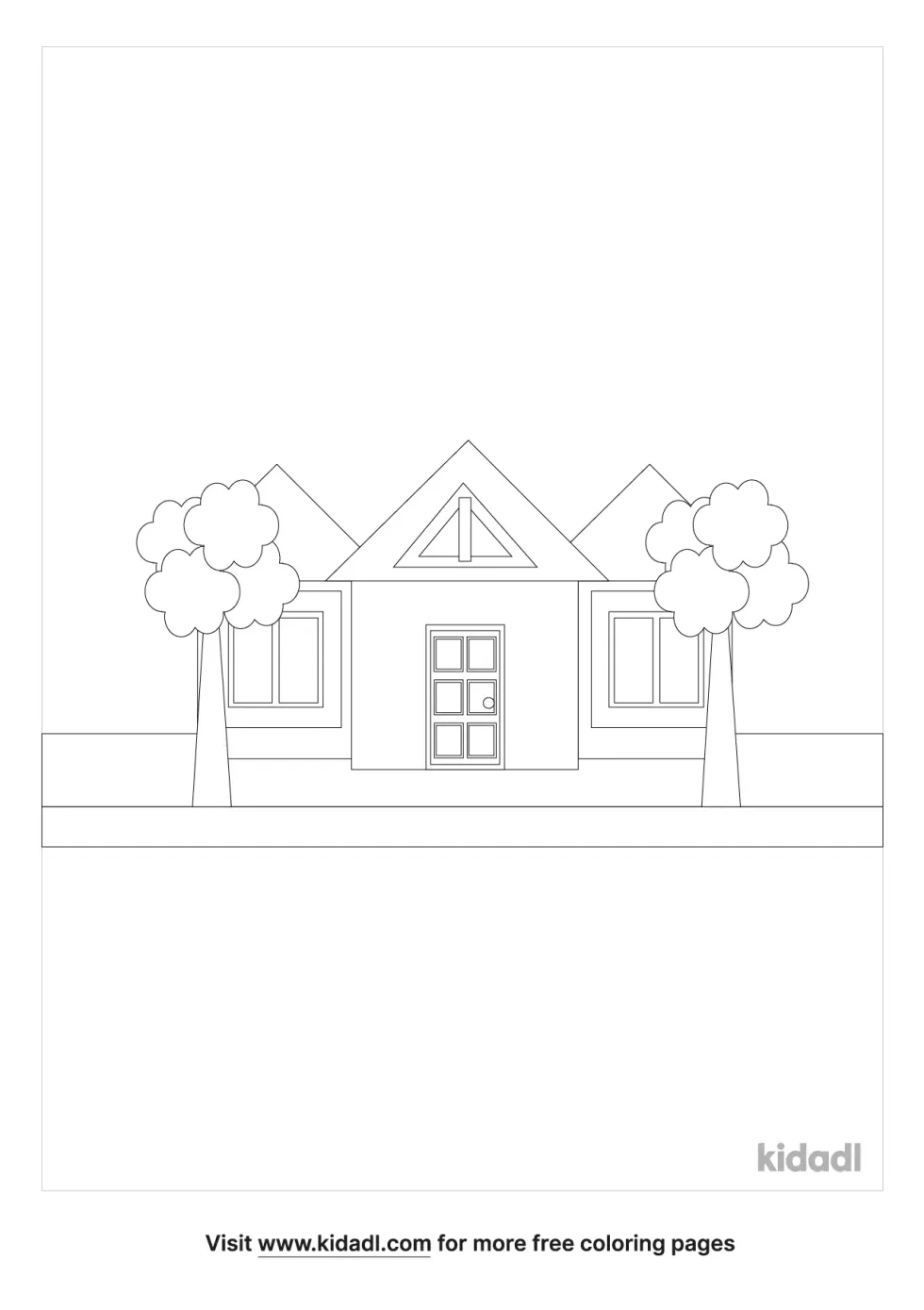 Suburban Community Coloring Page