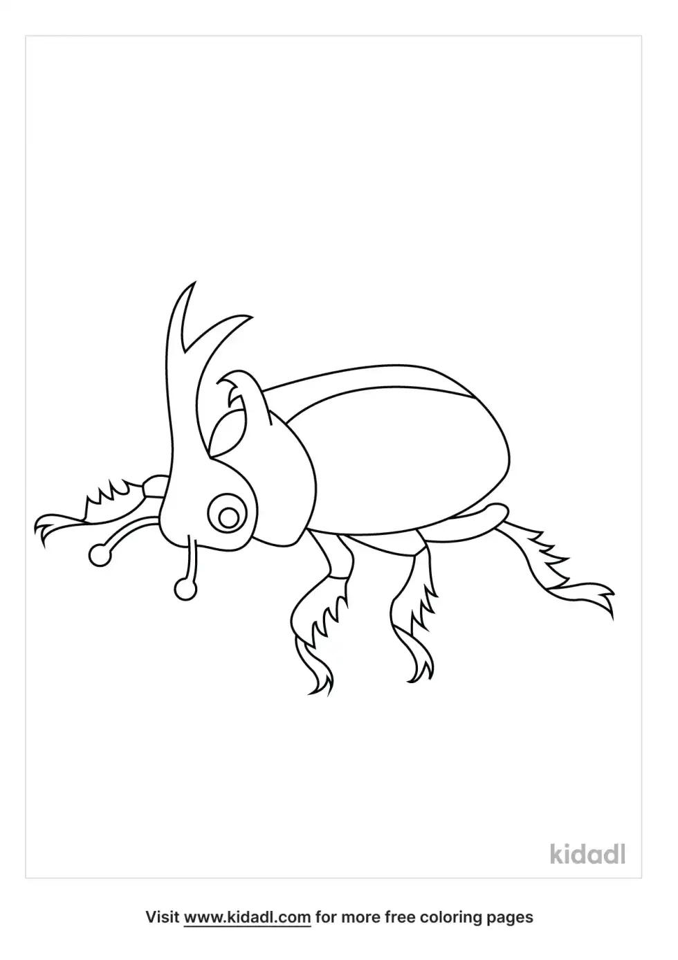 Rhino Beetle Coloring Page