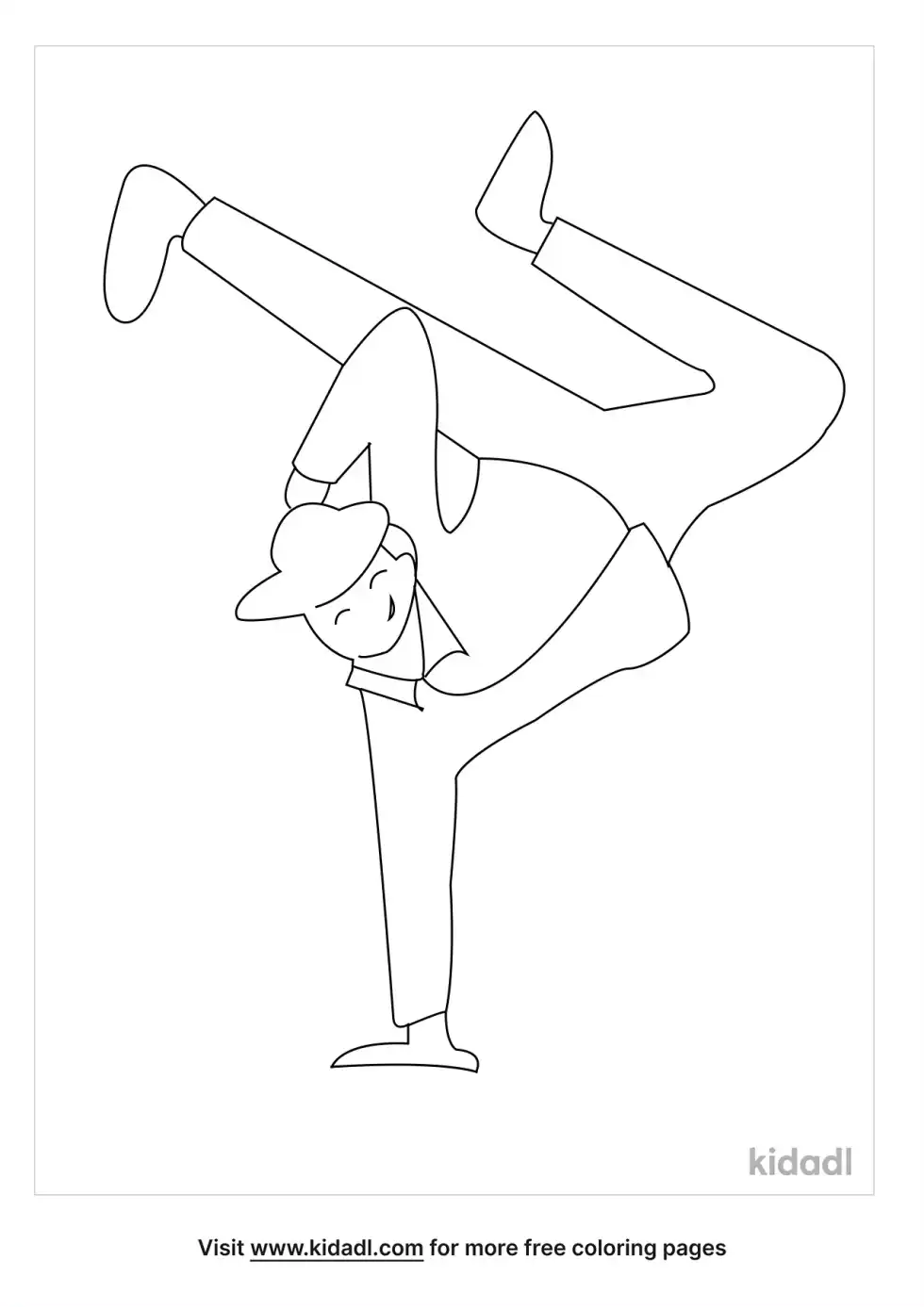 Breakdance Coloring Page