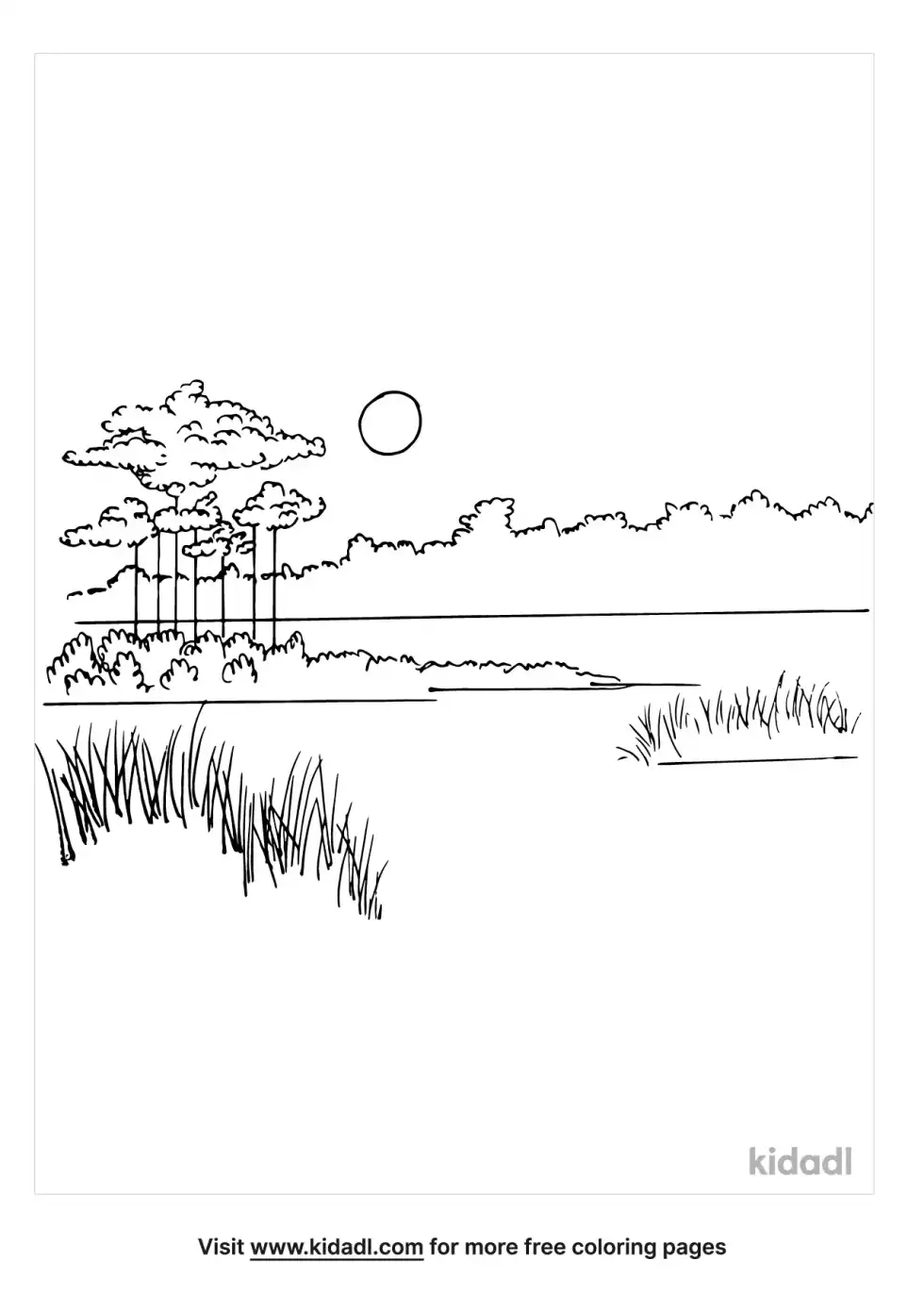 Coastal Dune Lakes Coloring Page