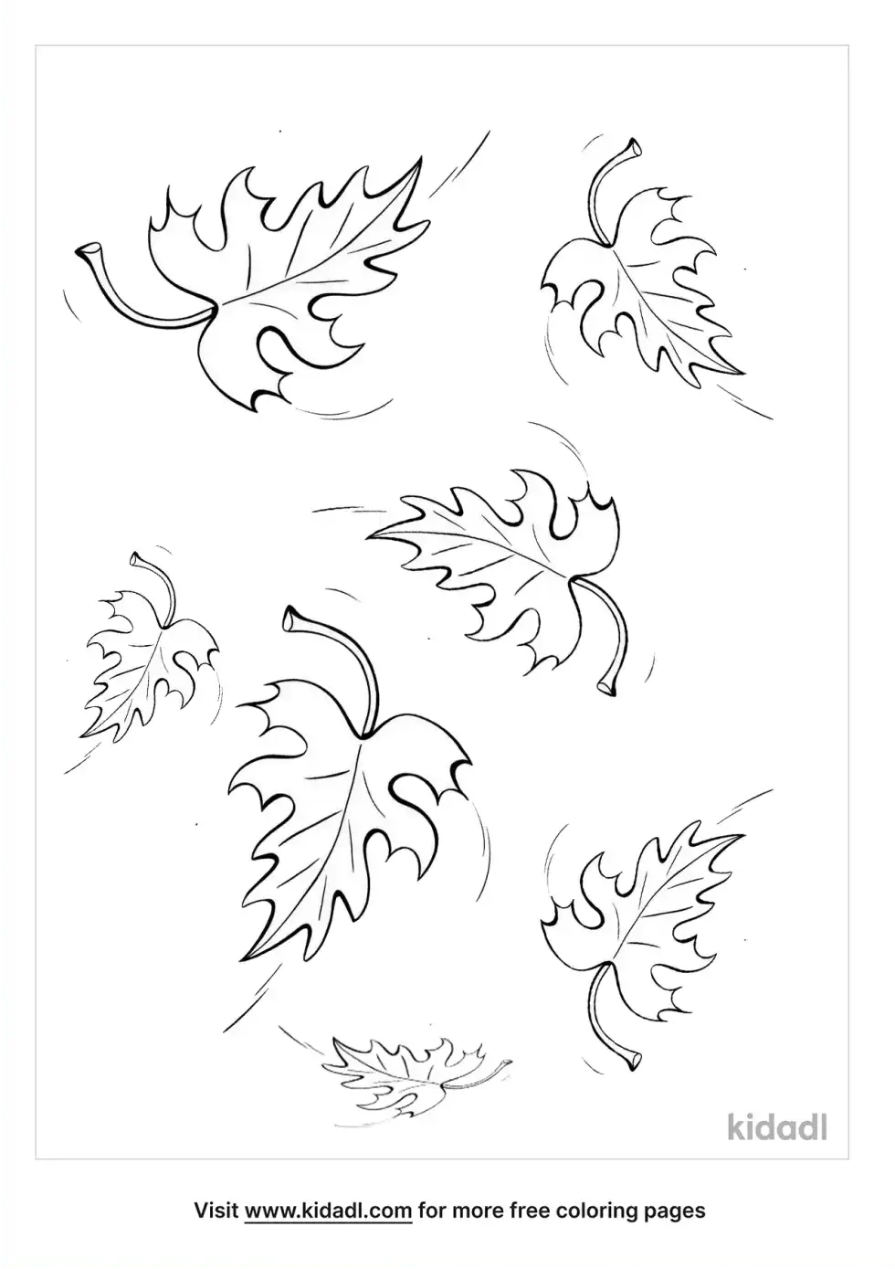 Falling Leaves Coloring Page