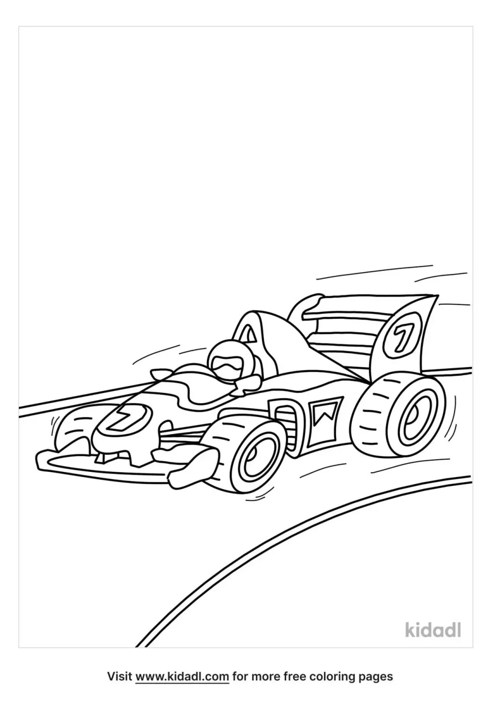 Formula 1 Coloring Page