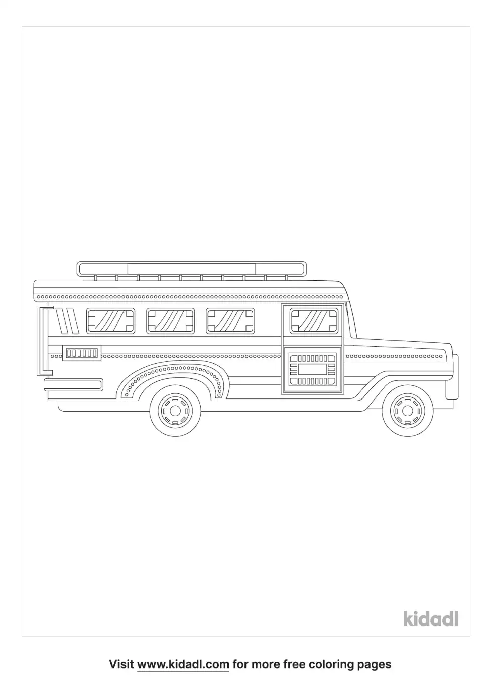 Philippine Jeepney Coloring Page