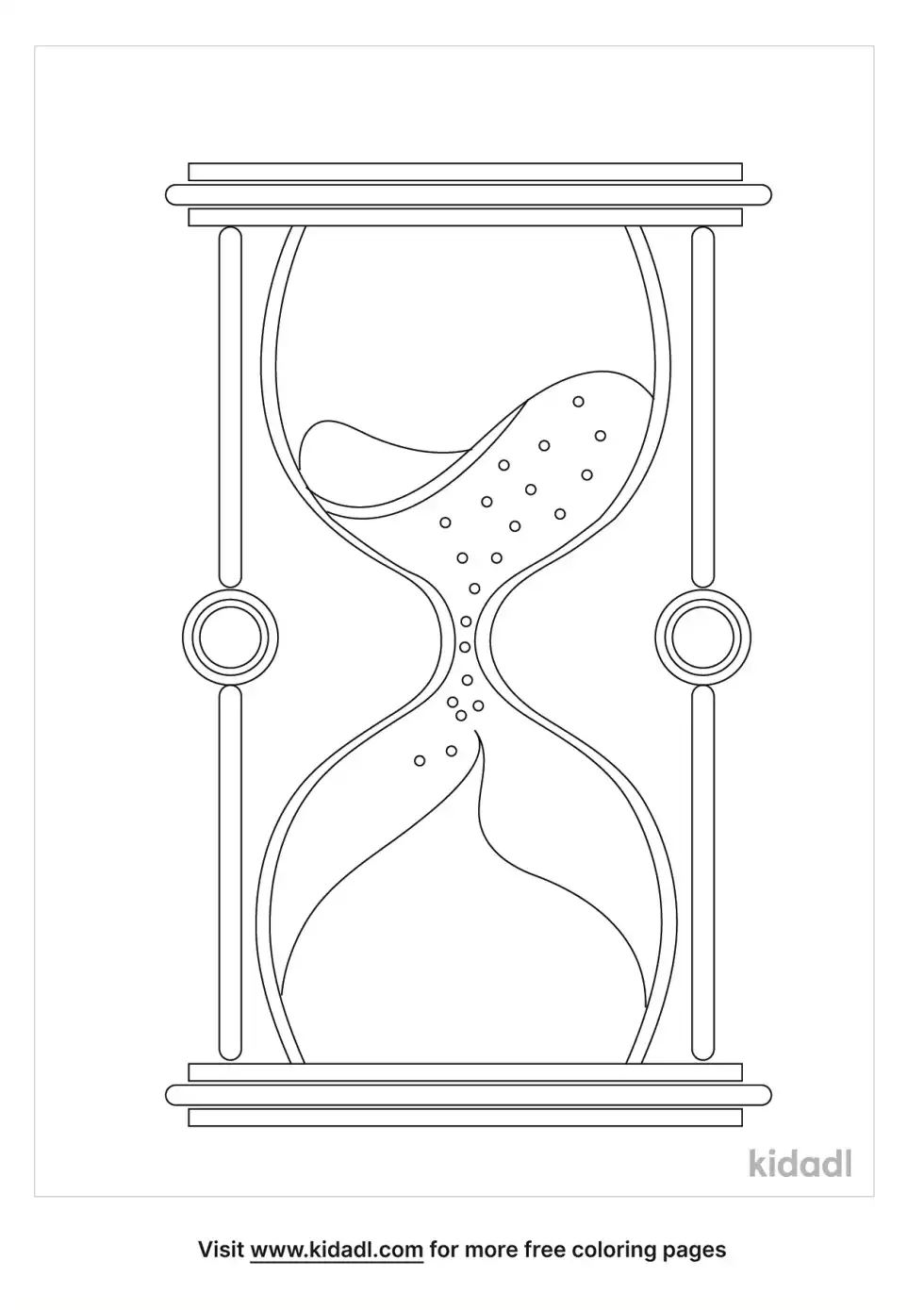 Vintage Sand Glass Coloring Page
