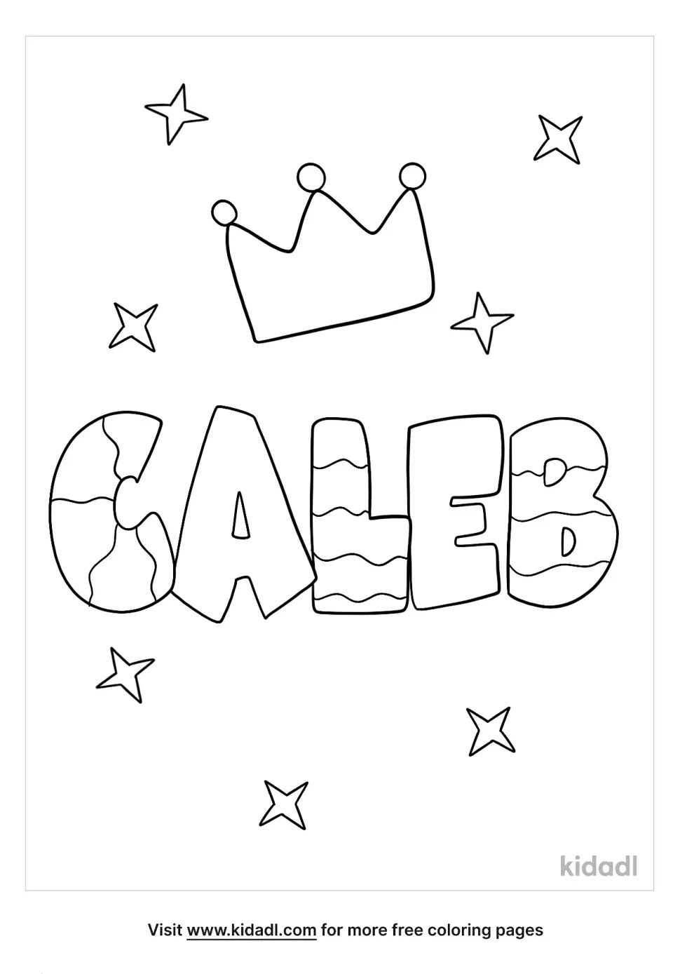 Caleb Name Coloring Page