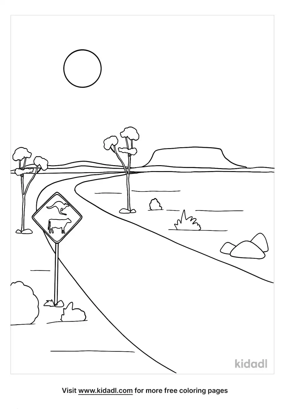 Bushland Outback Coloring Page