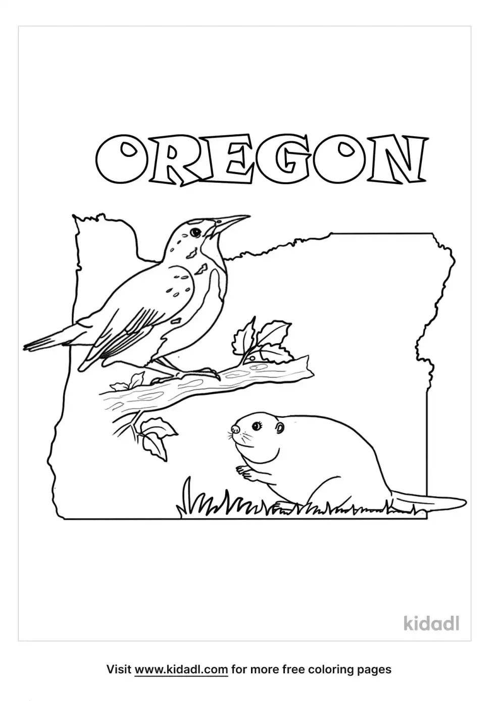 Oregon Coloring Page