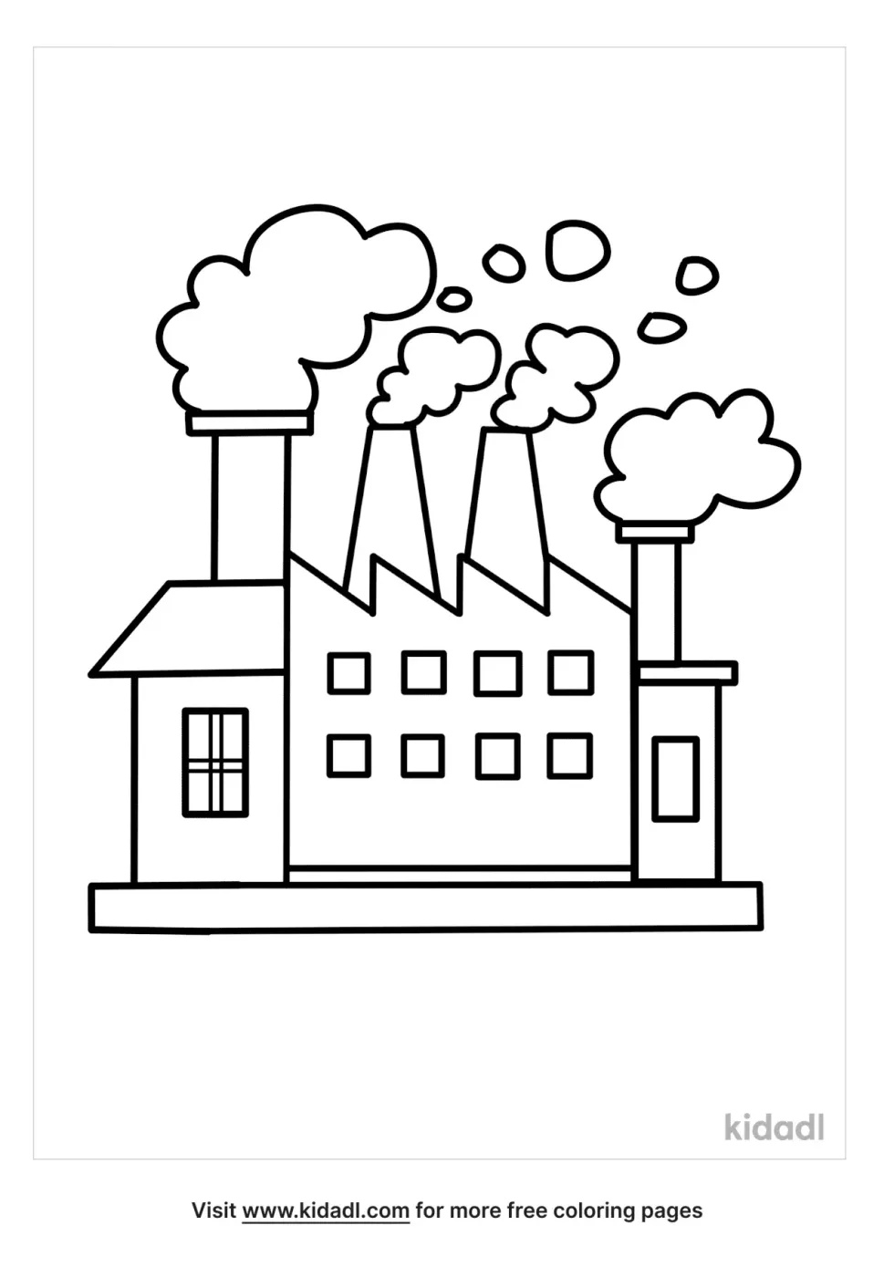 Factory Coloring Page