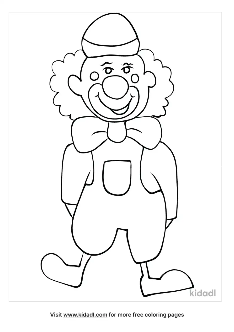 Clown Cartoon Coloring Page