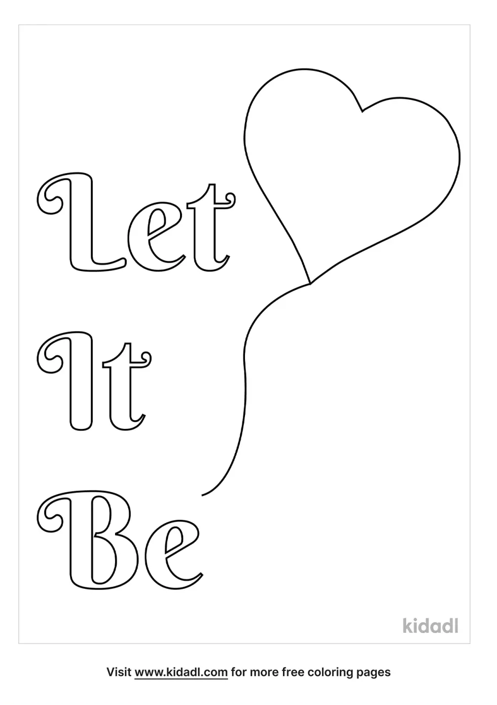 Let It Be Coloring Page